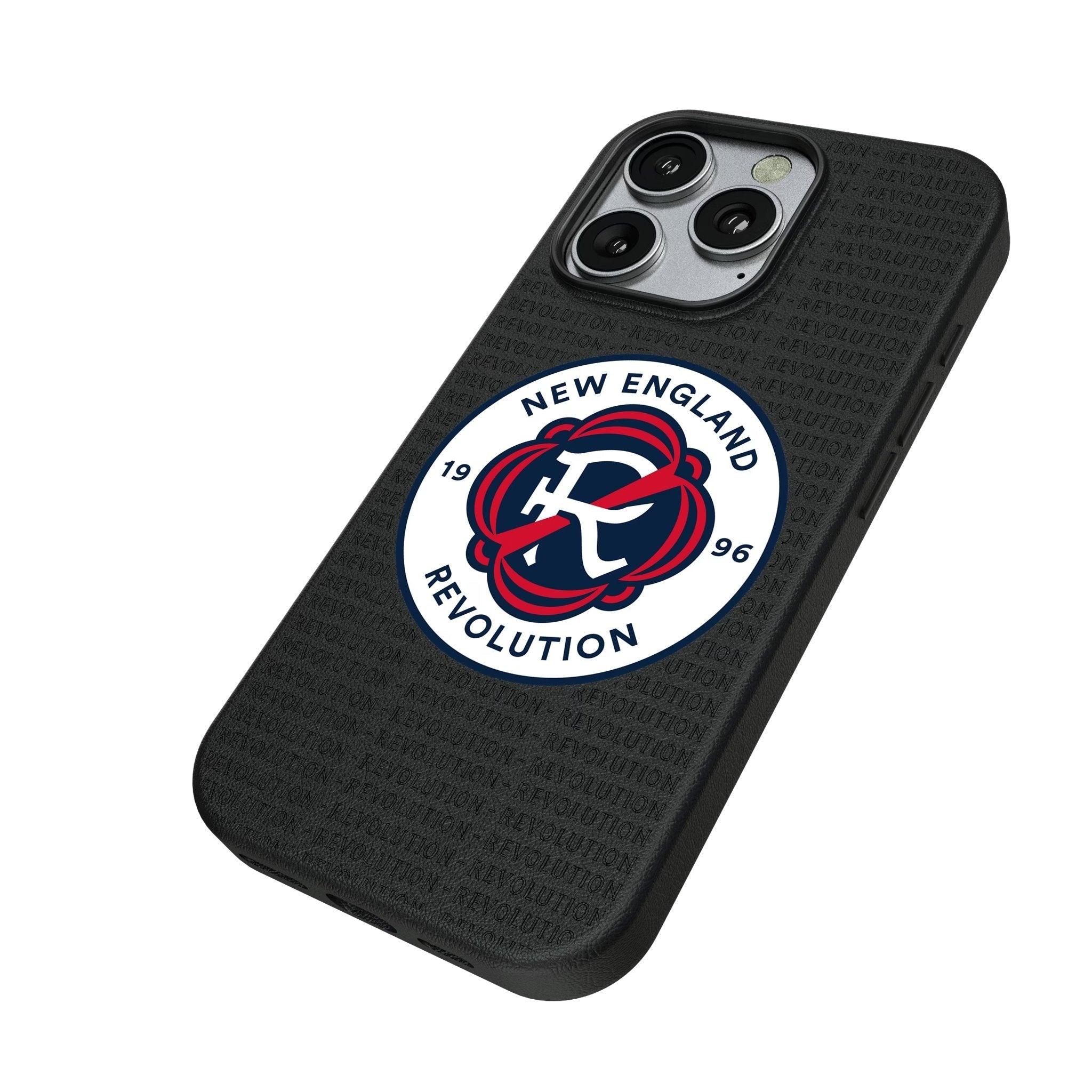 New England Revolution Text Backdrop MagSafe Compatible Phone Case for Apple iPhone