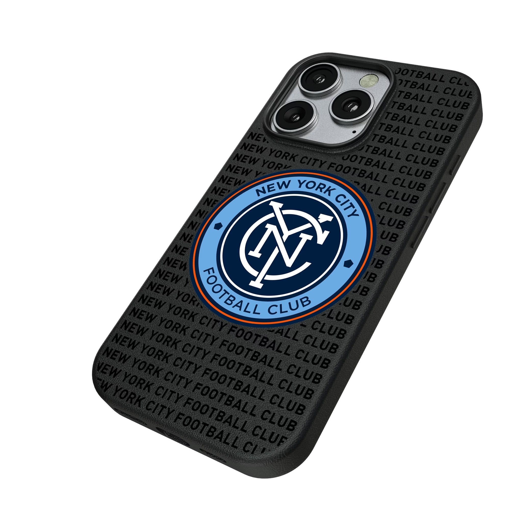 New York City FC Text Backdrop MagSafe Compatible Phone Case for Apple iPhone
