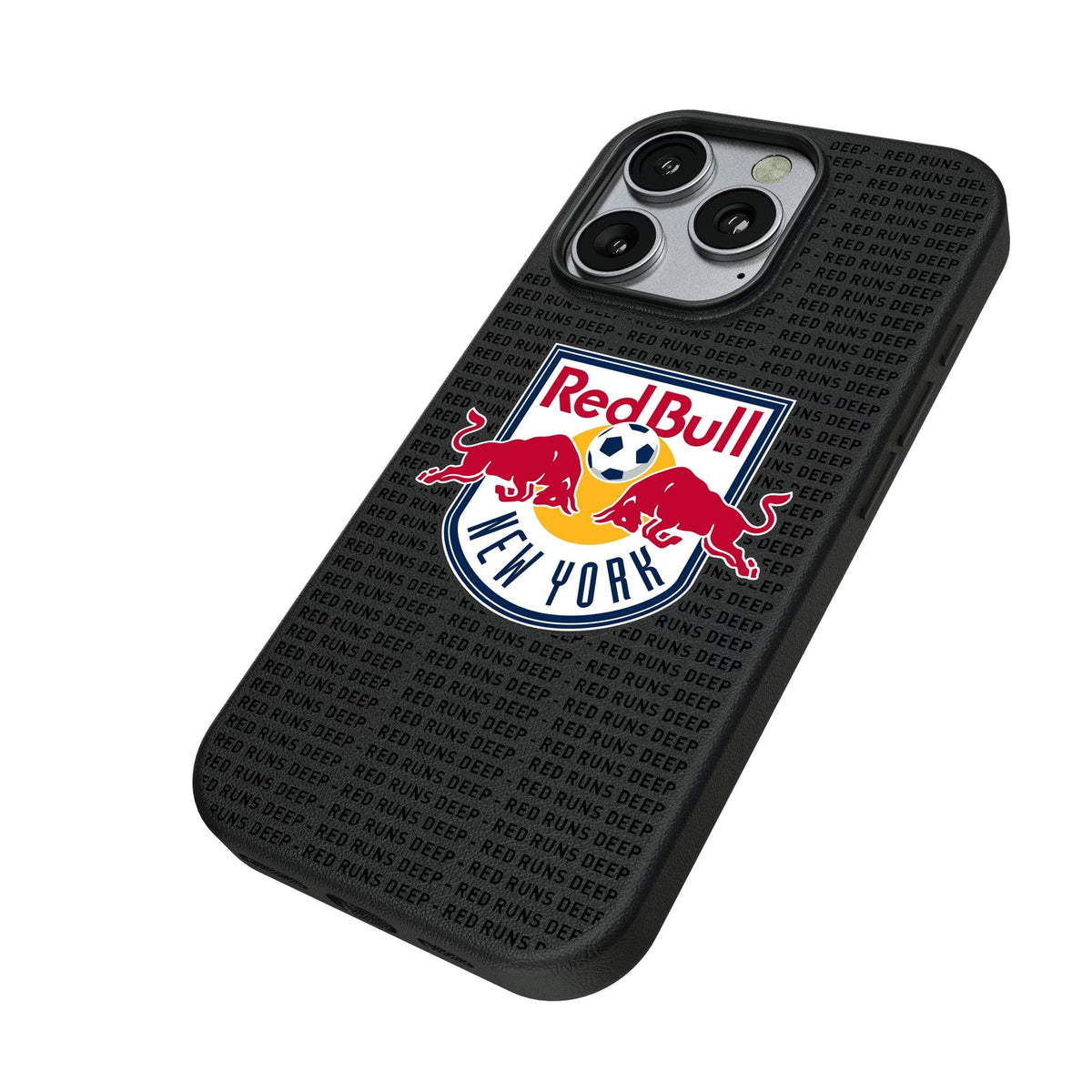 New York Red Bulls Text Backdrop MagSafe Compatible Phone Case for Apple iPhone