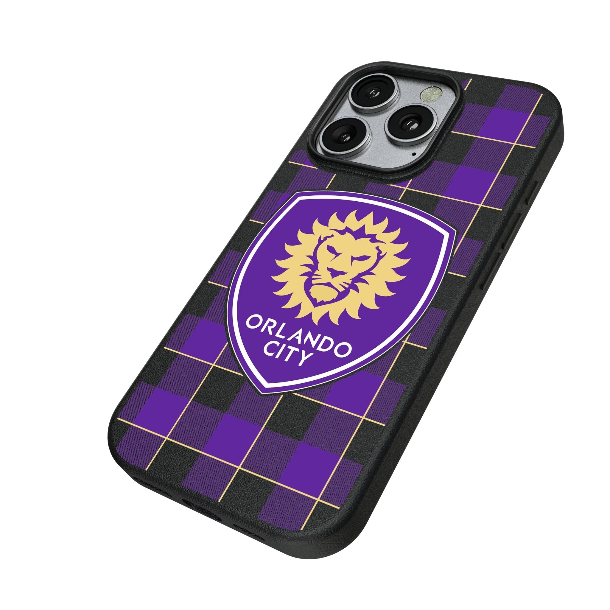 Orlando City Soccer Club Plaid MagSafe Compatible Phone Case for Apple iPhone