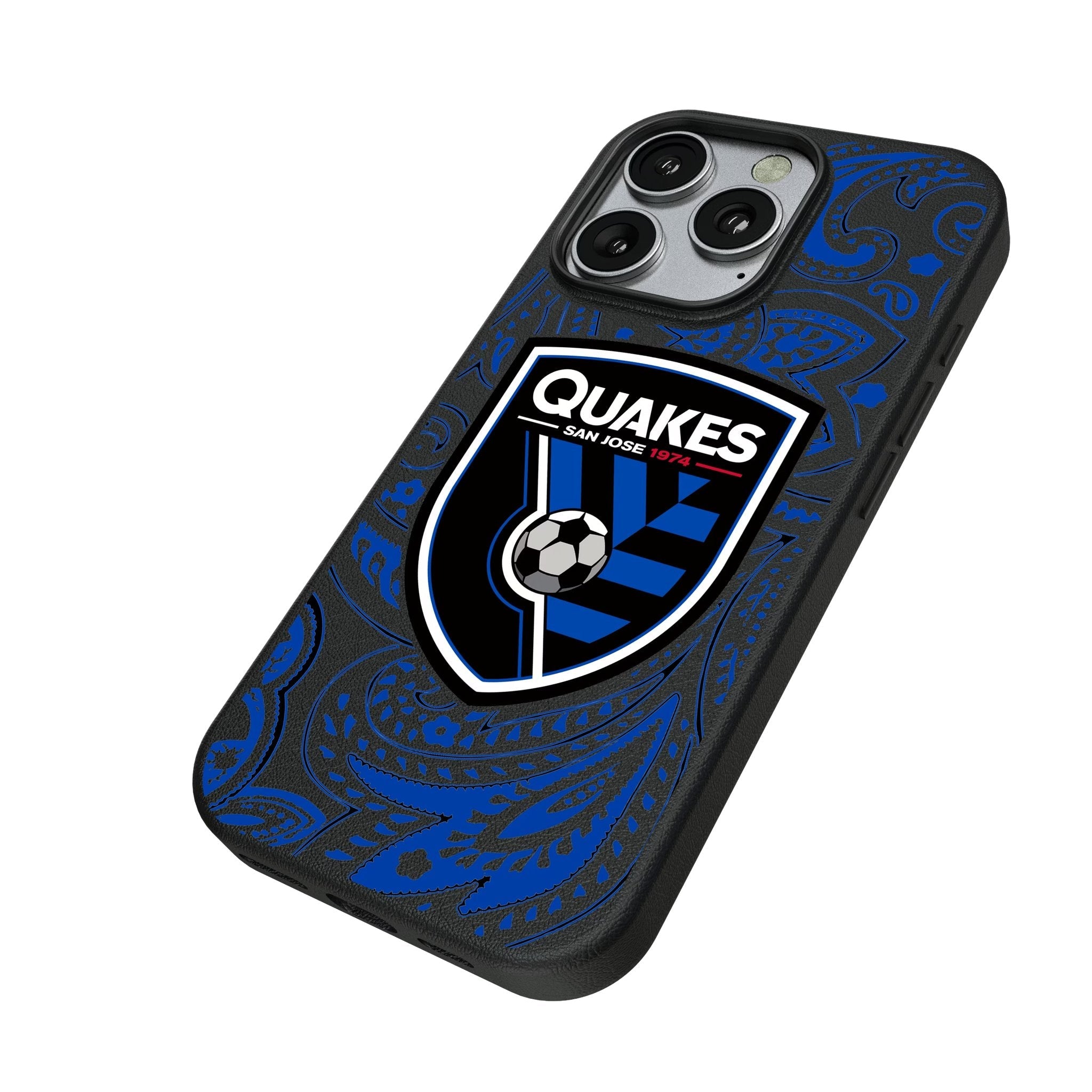 San Jose Earthquakes Paisley MagSafe Compatible Phone Case for Apple iPhone 2