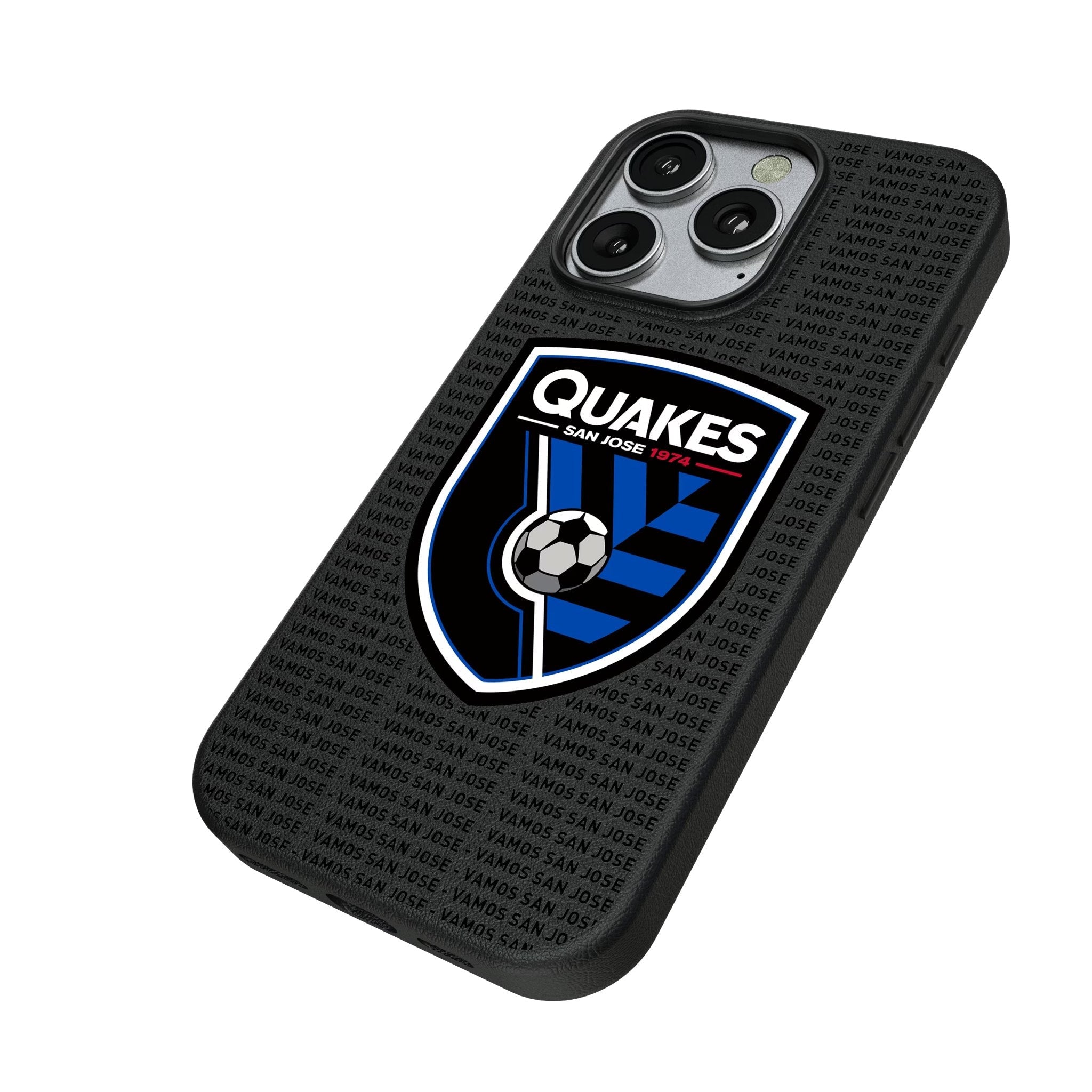 San Jose Earthquakes Text Backdrop MagSafe Compatible Phone Case for Apple iPhone