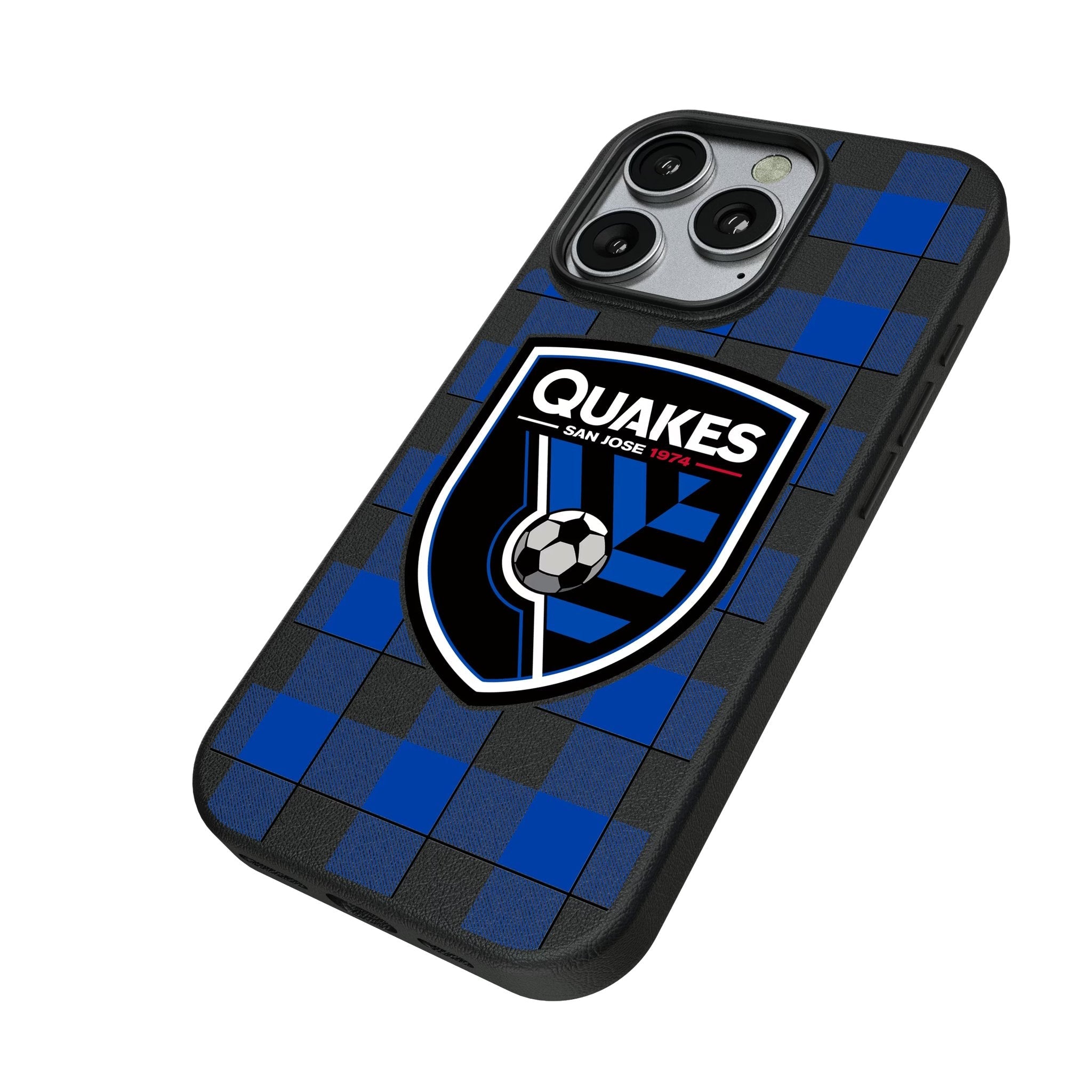 San Jose Earthquakes Plaid MagSafe Compatible Phone Case for Apple iPhone