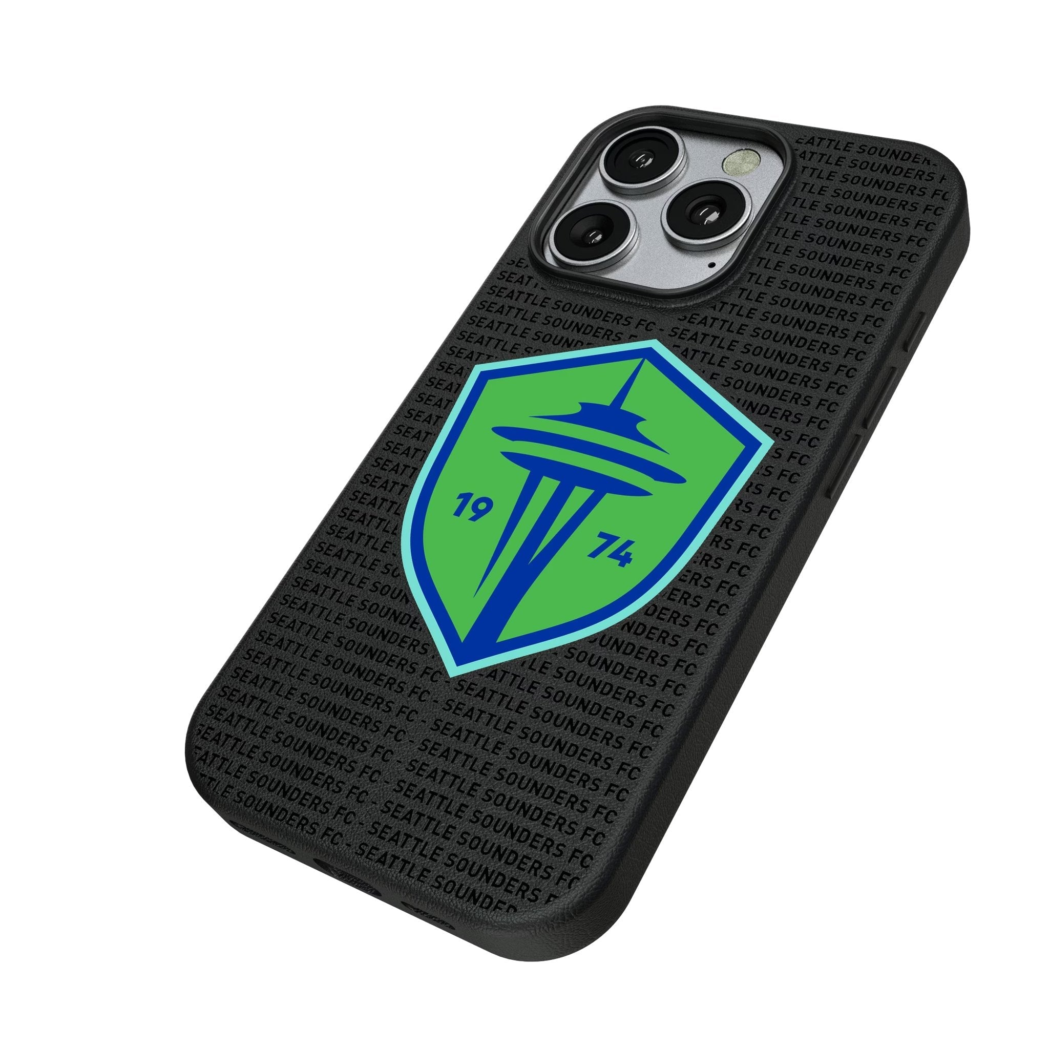 Seattle Sounders FC Text Backdrop MagSafe Compatible Phone Case for Apple iPhone