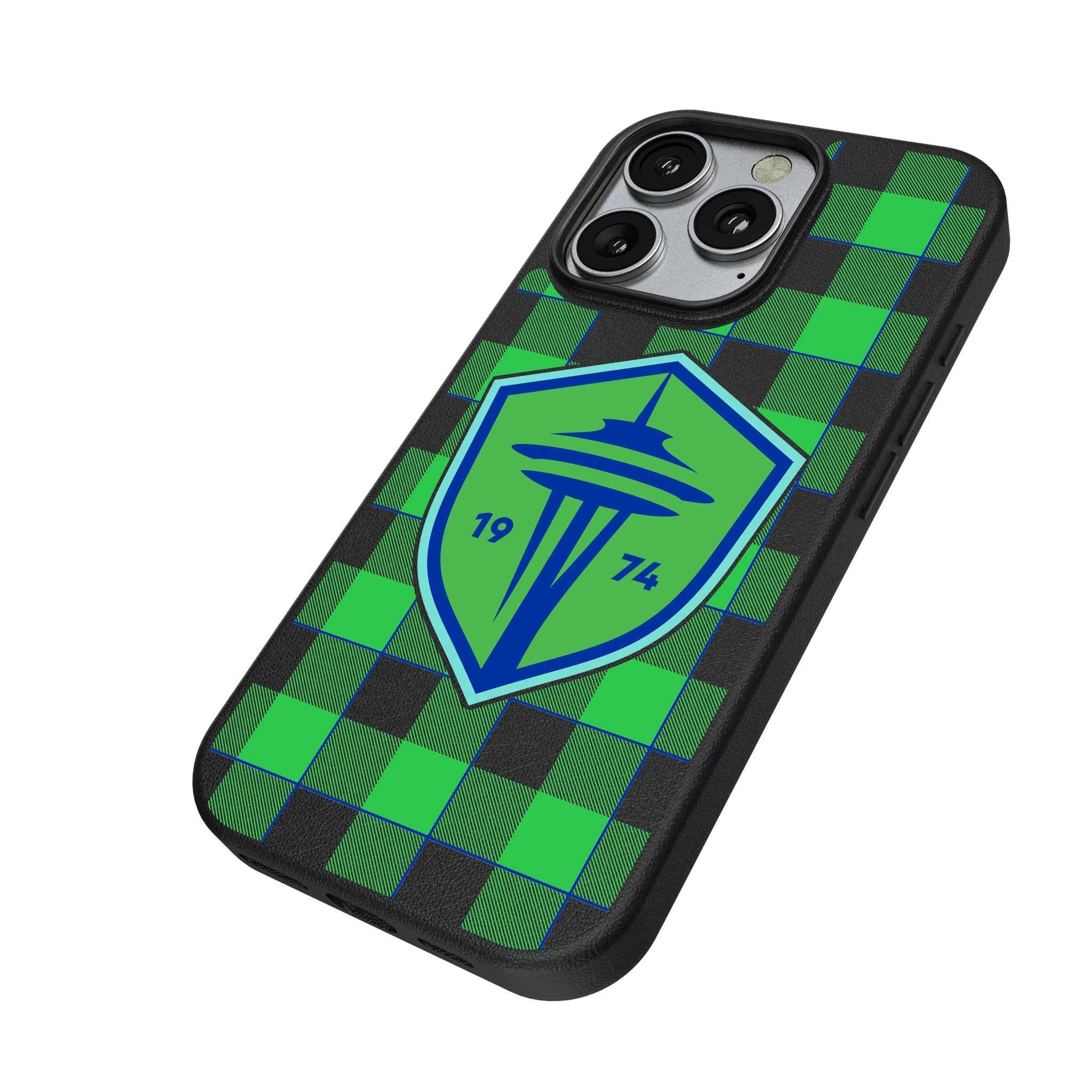Seattle Sounders FC Plaid MagSafe Compatible Phone Case for Apple iPhone 2