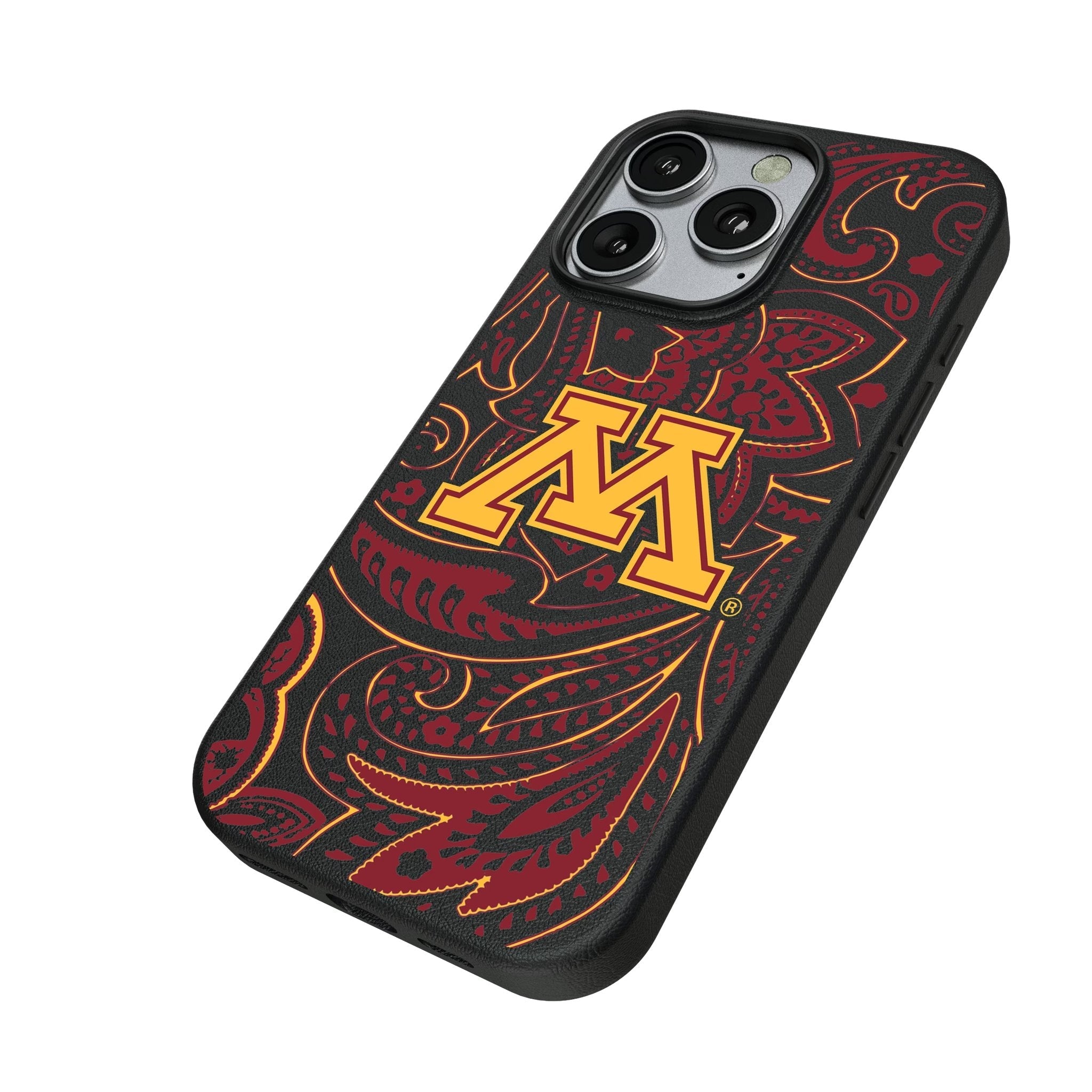 University of Minnesota Golden Gophers Paisley MagSafe Compatible Phone Case for Apple iPhone
