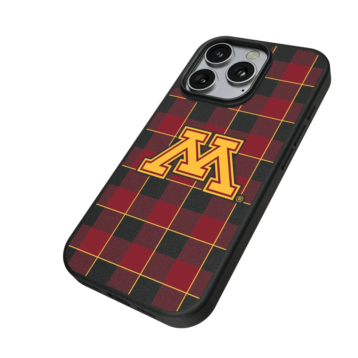 University of Minnesota Golden Gophers Plaid MagSafe Compatible Phone Case for Apple iPhone