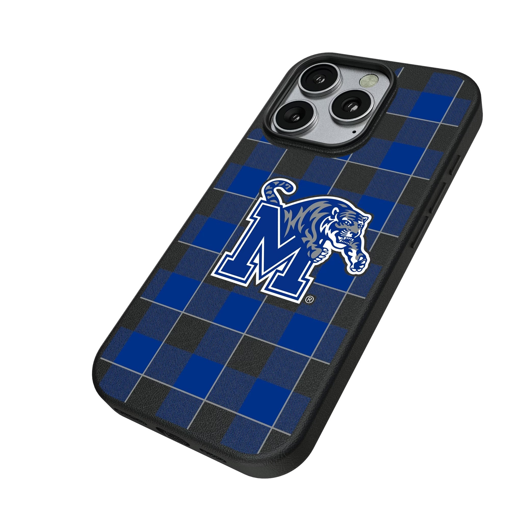 University of Memphis Tigers Plaid MagSafe Compatible Phone Case for Apple iPhone