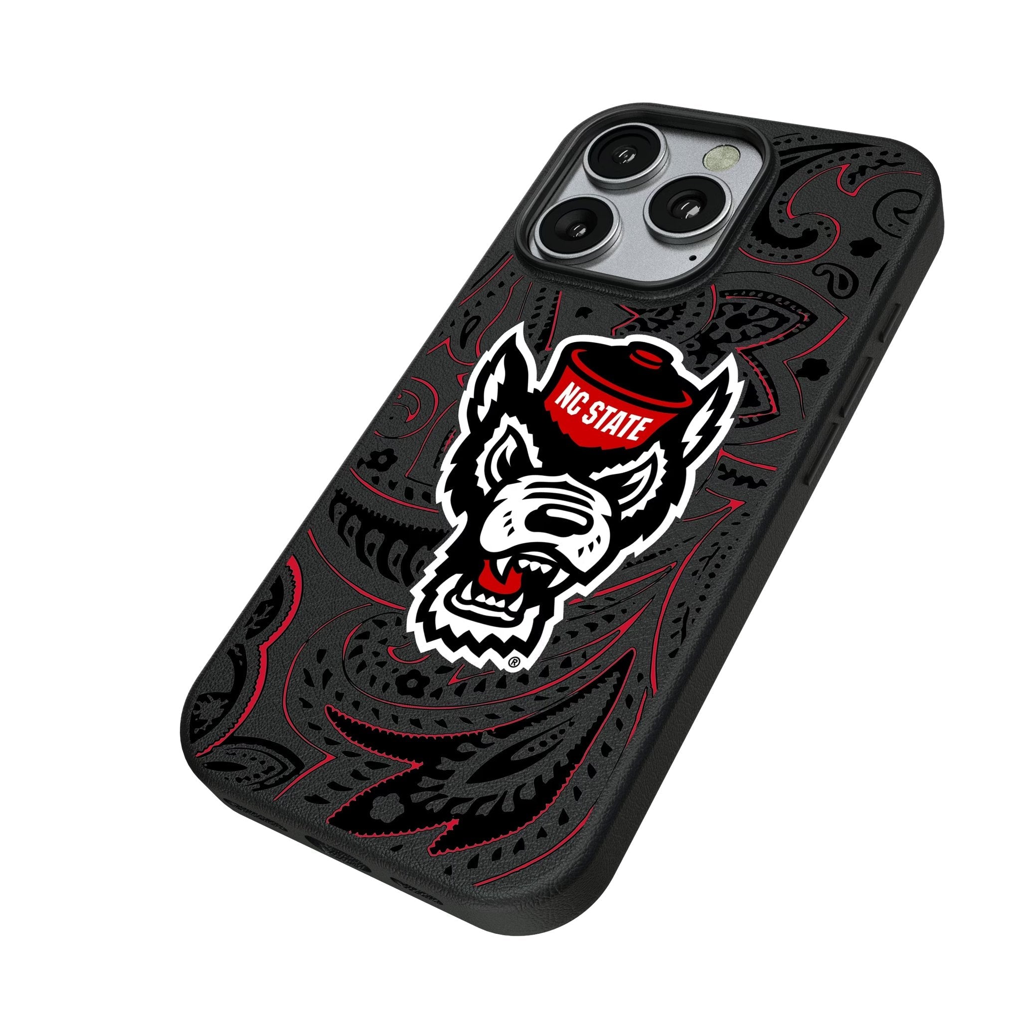 North Carolina State University Wolfpack Paisley MagSafe Compatible Phone Case for Apple iPhone