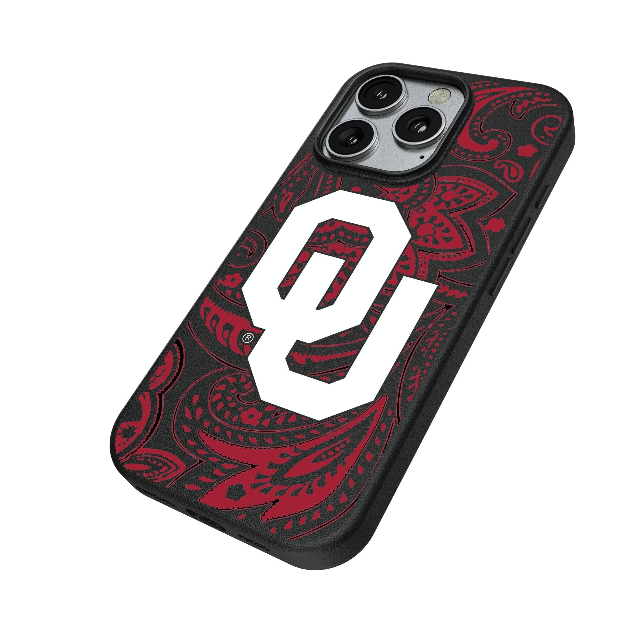 University of Oklahoma Sooners Paisley MagSafe Compatible Phone Case for Apple iPhone 2