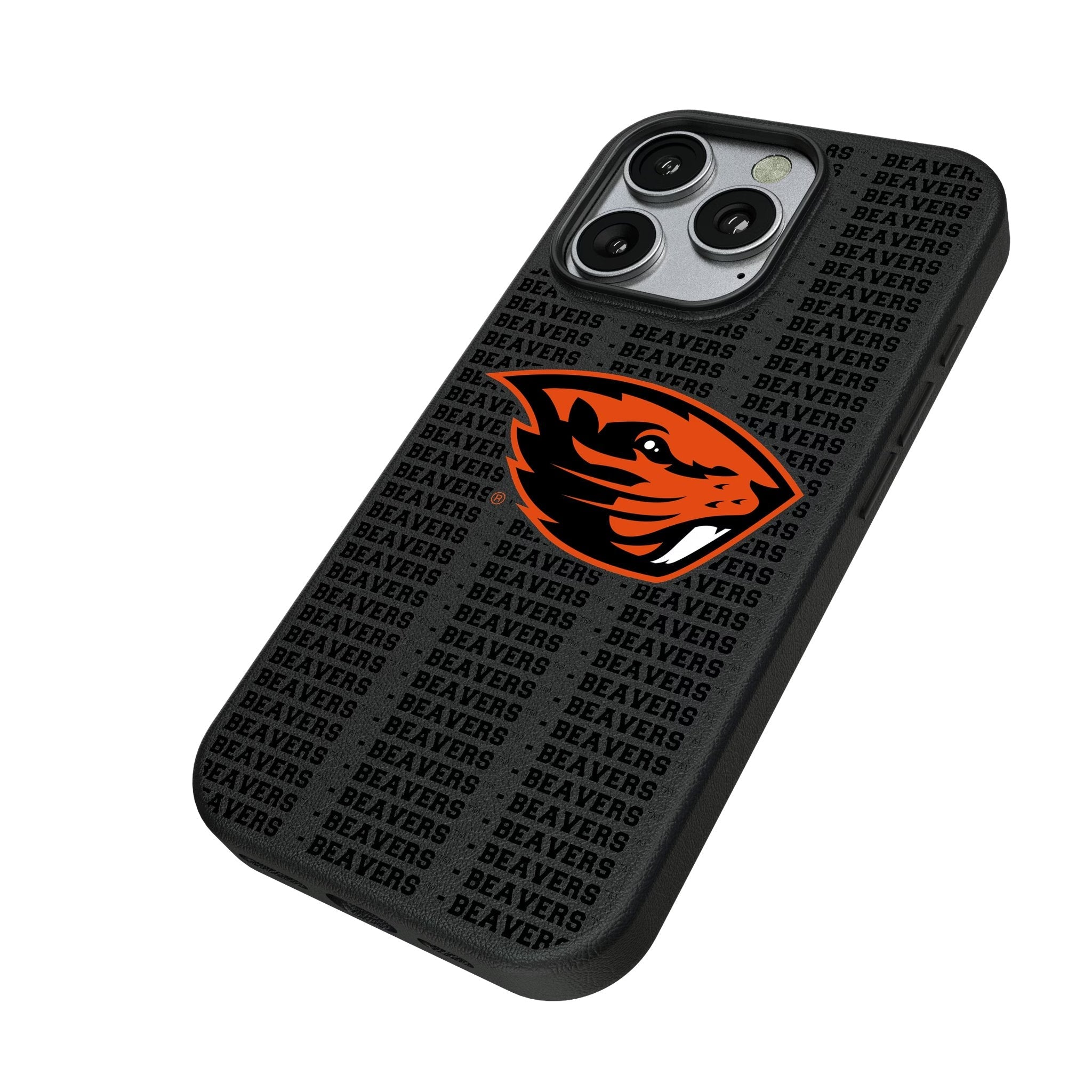 Oregon State University Beavers Text Backdrop MagSafe Compatible Phone Case for Apple iPhone