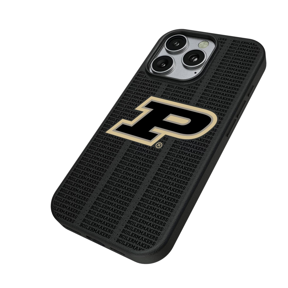 Purdue University Boilermakers Text Backdrop MagSafe Compatible Phone Case for Apple iPhone 2