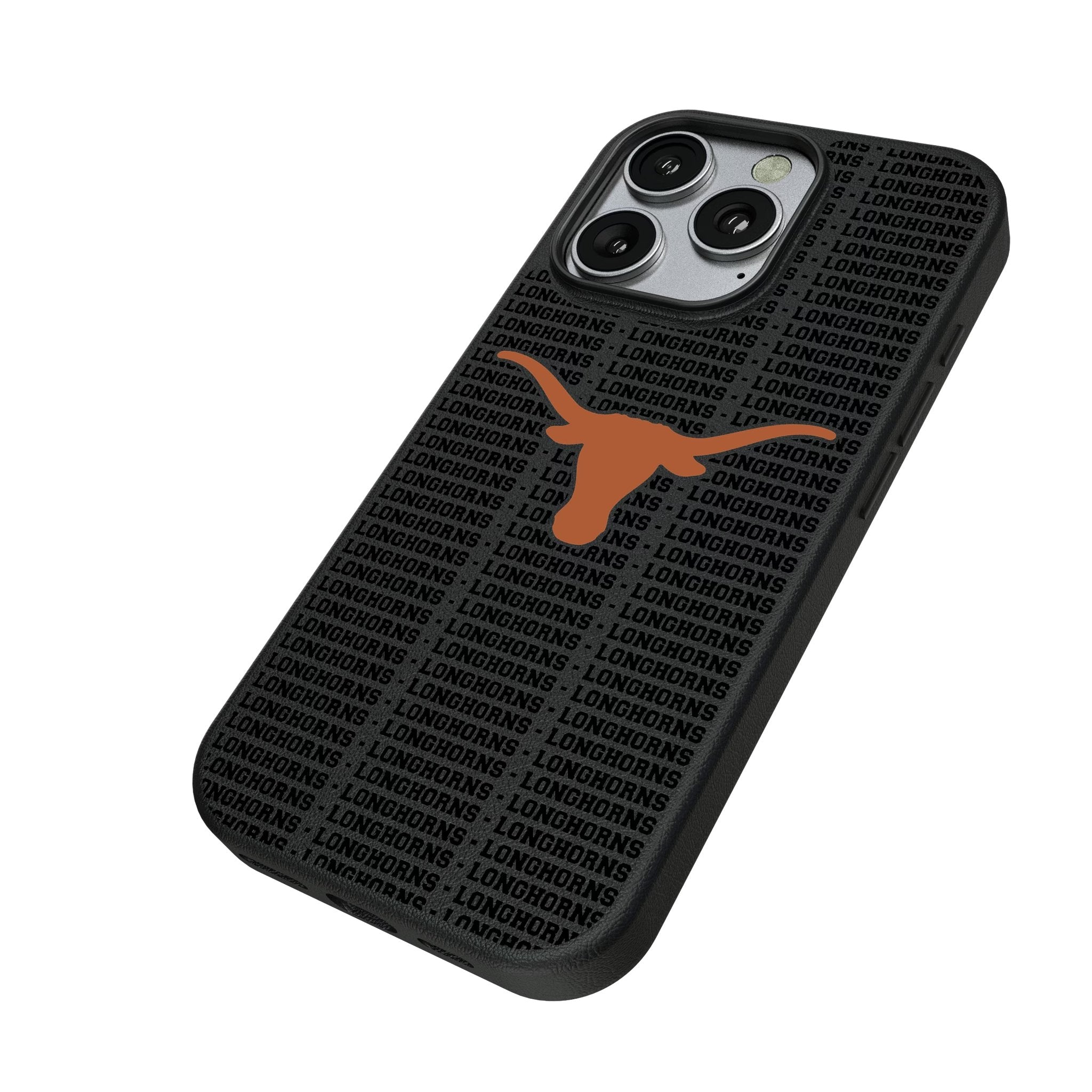 University of Texas Longhorns Text Backdrop MagSafe Compatible Phone Case for Apple iPhone 2