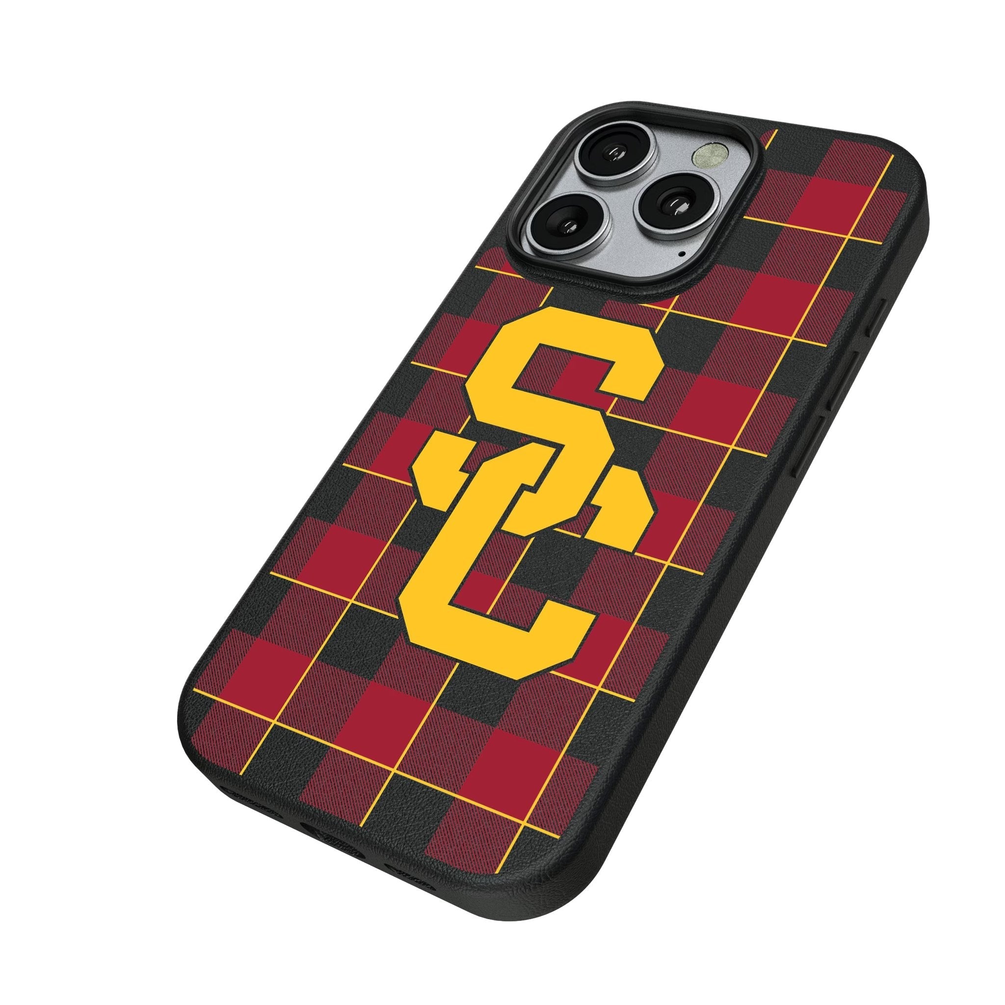 University of Southern California Trojans Plaid MagSafe Compatible Phone Case for Apple iPhone