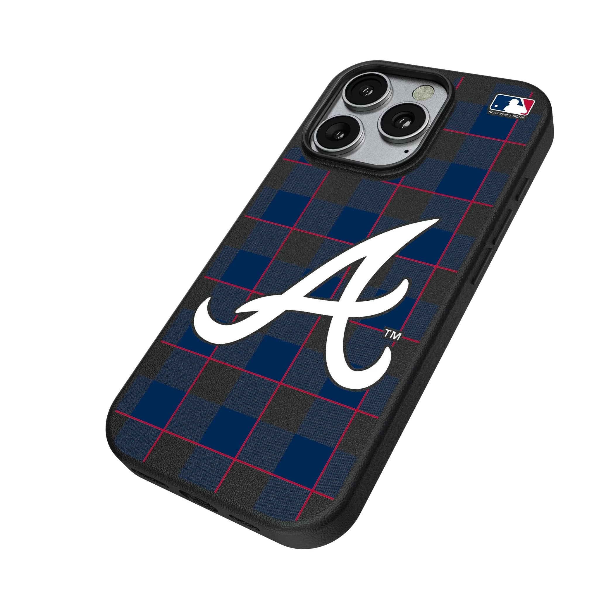 Atlanta Braves Plaid MagSafe Compatible Phone Case for Apple iPhone 2
