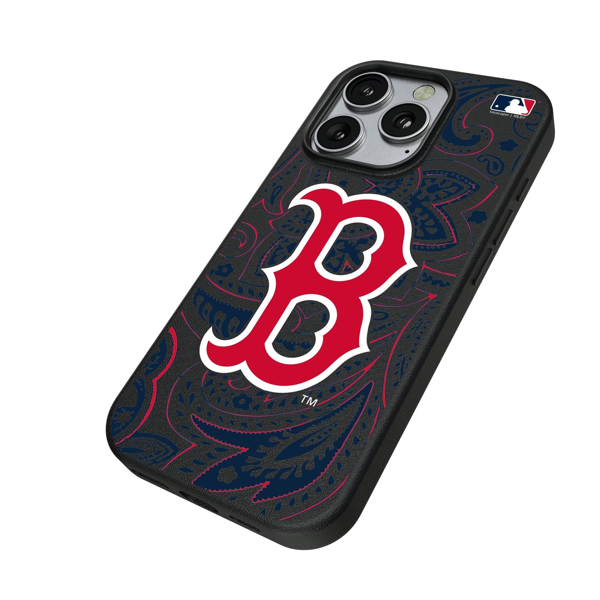 Boston Red Sox Paisley MagSafe Compatible Phone Case for Apple iPhone