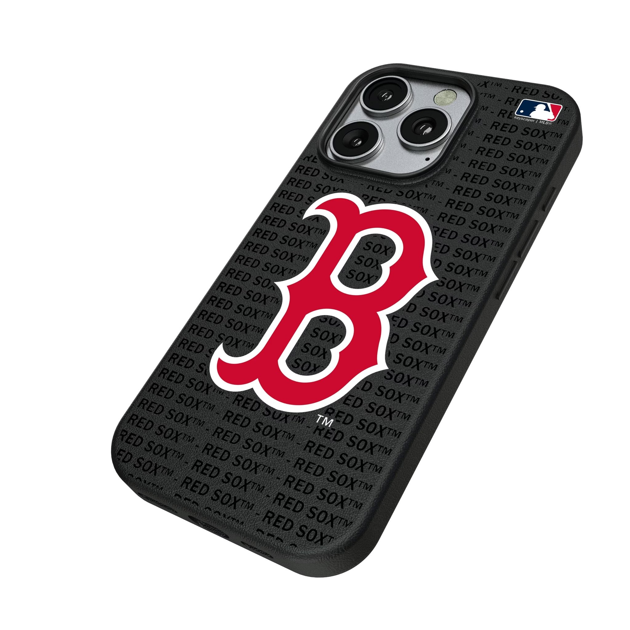 Boston Red Sox Text Backdrop MagSafe Compatible Phone Case for Apple iPhone 2