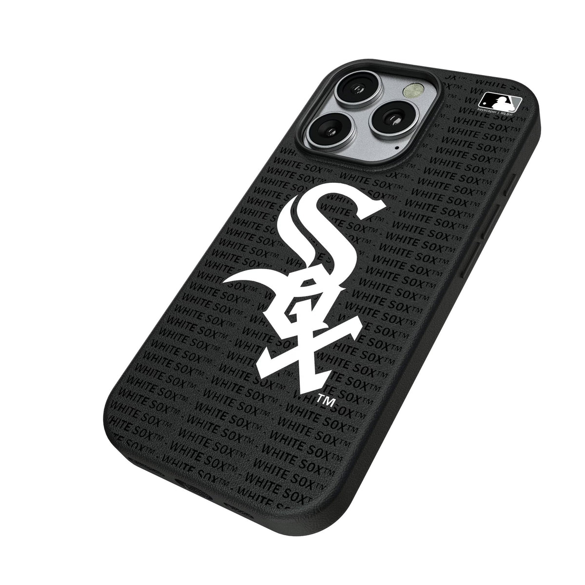 Chicago White Sox Text Backdrop MagSafe Compatible Phone Case for Apple iPhone 2