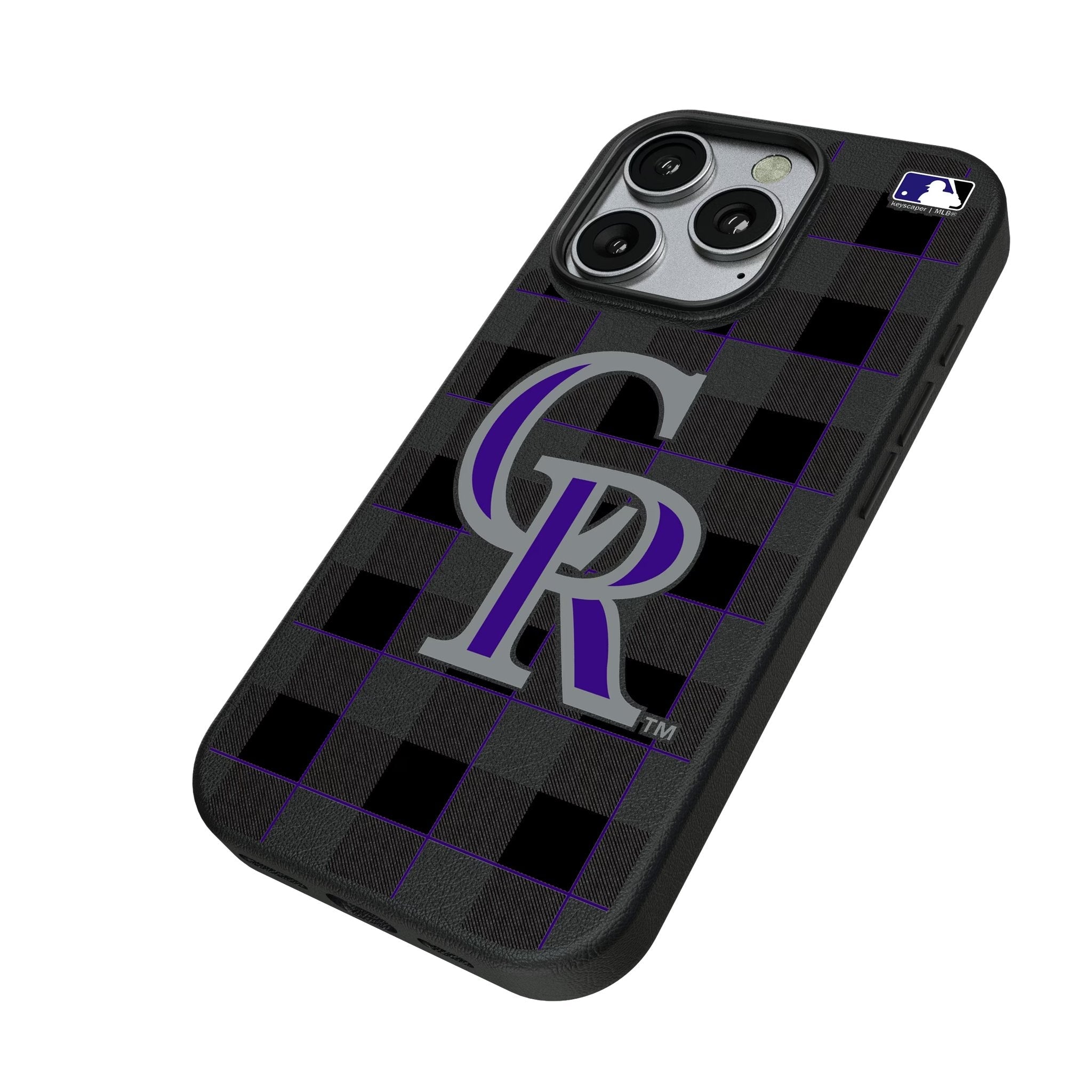 Colorado Rockies Plaid MagSafe Compatible Phone Case for Apple iPhone