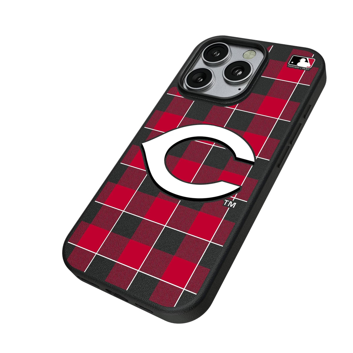 Cincinnati Reds Plaid MagSafe Compatible Phone Case for Apple iPhone 2