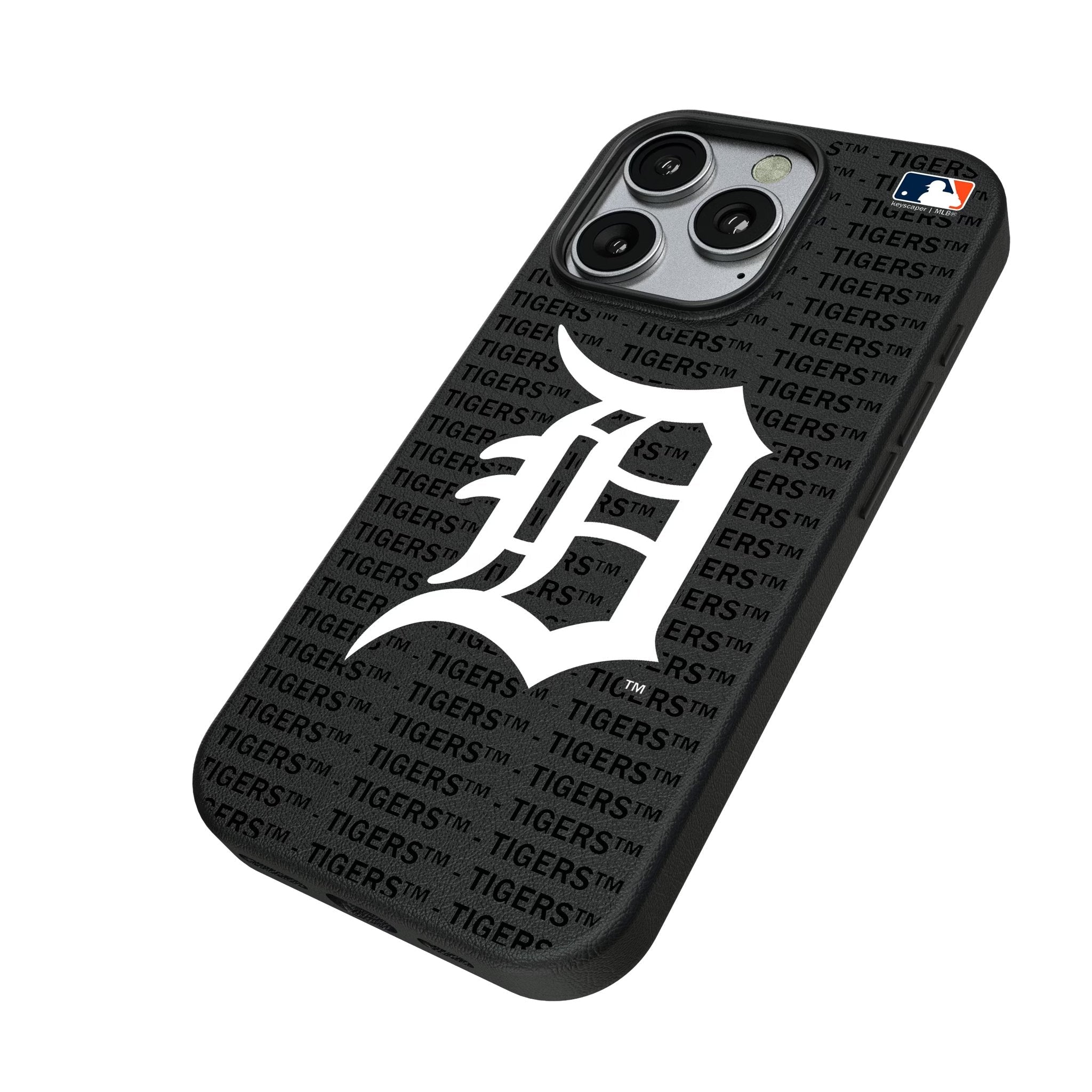 Detroit Tigers Text Backdrop MagSafe Compatible Phone Case for Apple iPhone 2