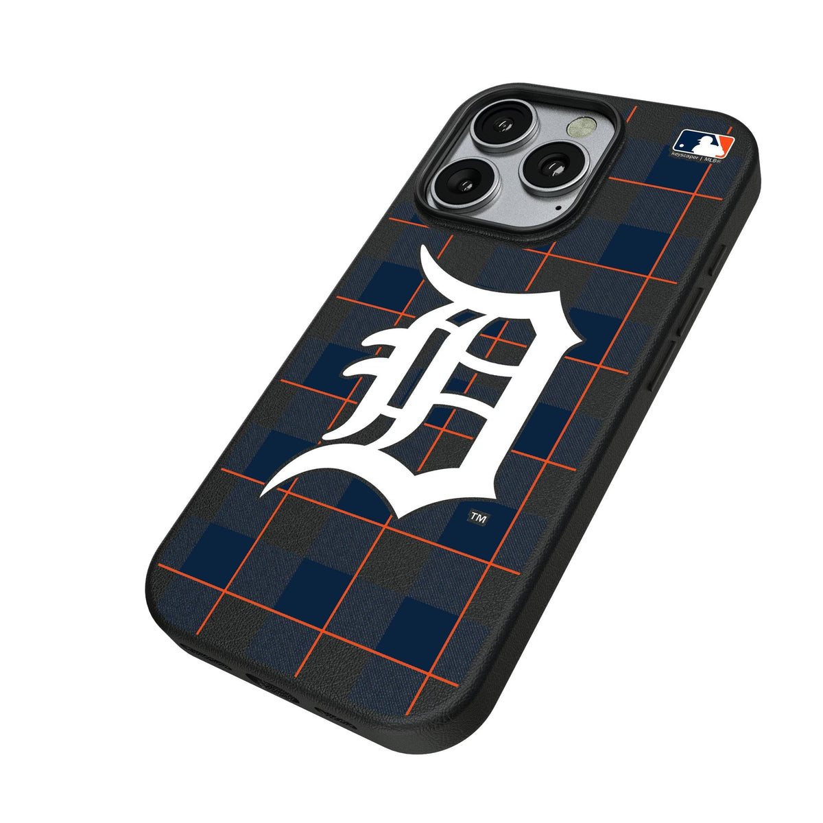 Detroit Tigers Plaid MagSafe Compatible Phone Case for Apple iPhone 2