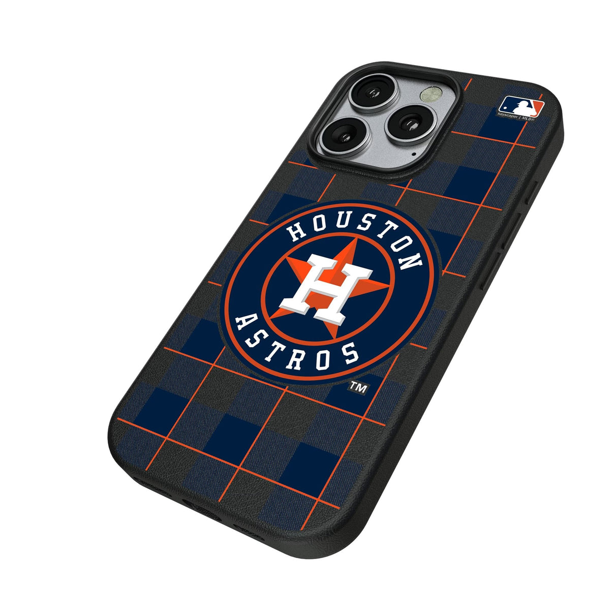 Houston Astros Plaid MagSafe Compatible Phone Case for Apple iPhone 2