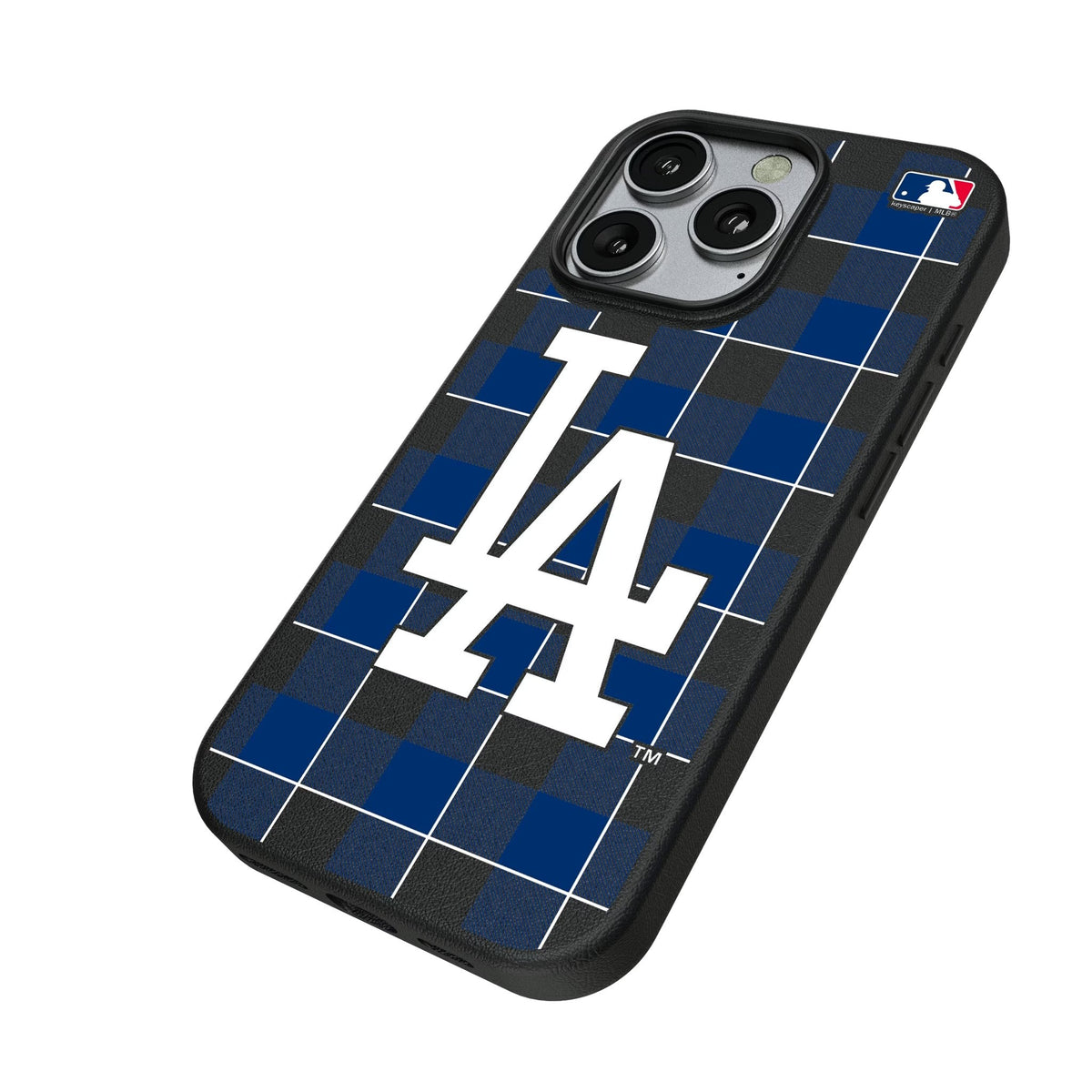 LA Dodgers Plaid MagSafe Compatible Phone Case for Apple iPhone 2