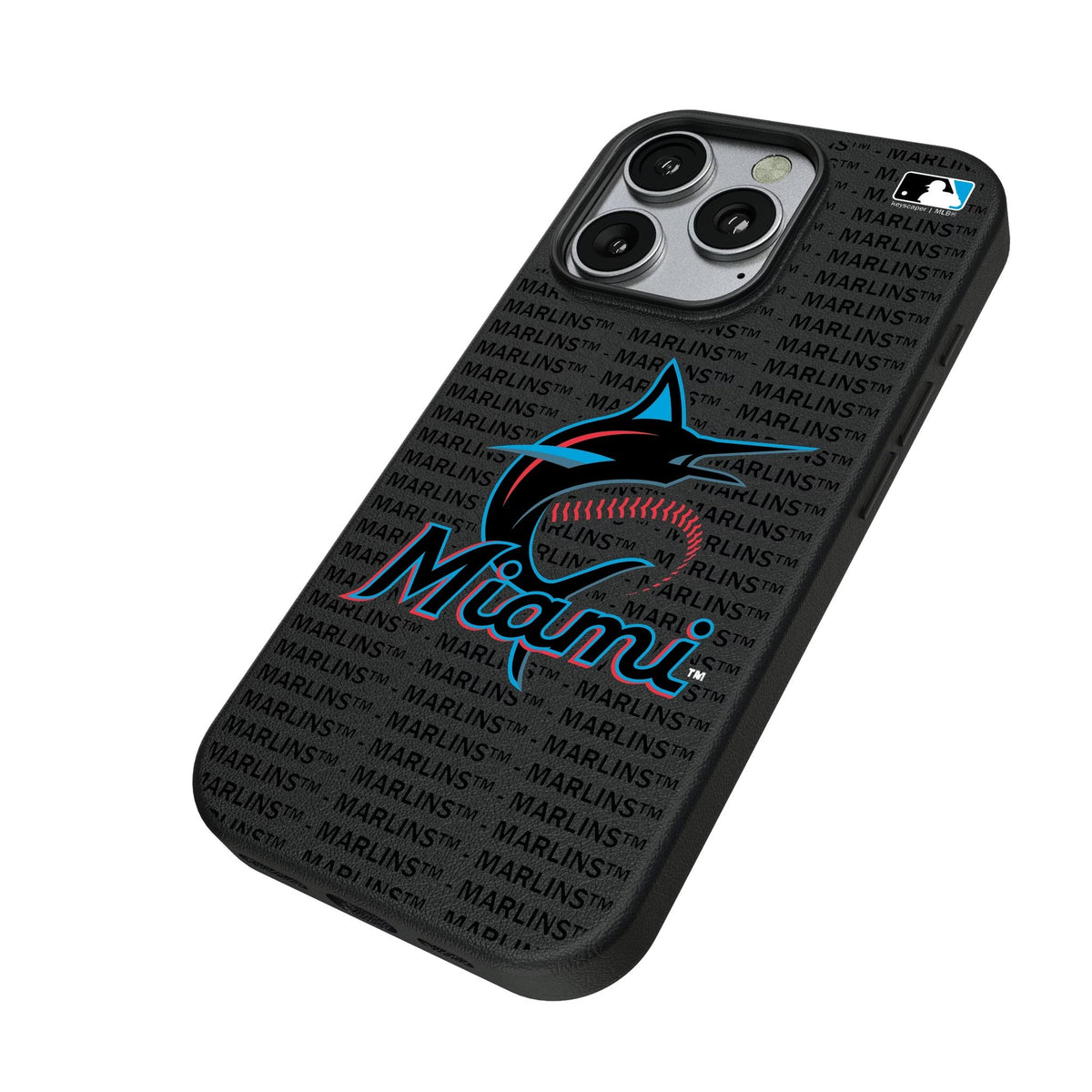 Miami Marlins Text Backdrop MagSafe Compatible Phone Case for Apple iPhone 2