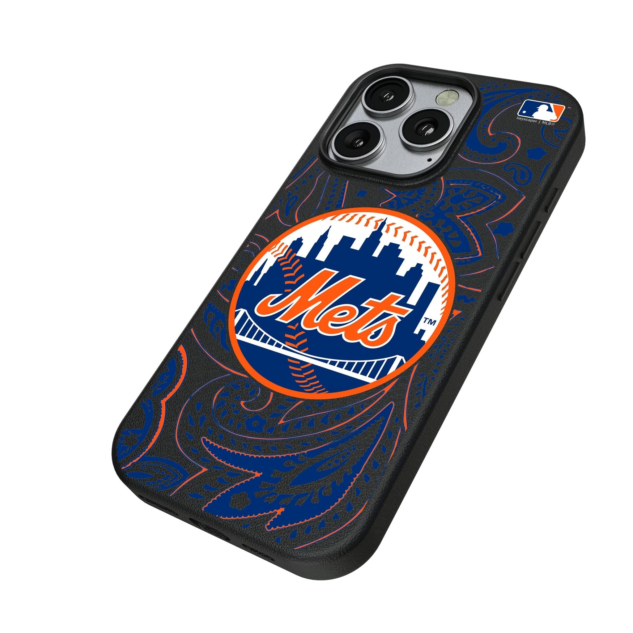 New York Mets Paisley MagSafe Compatible Phone Case for Apple iPhone 2