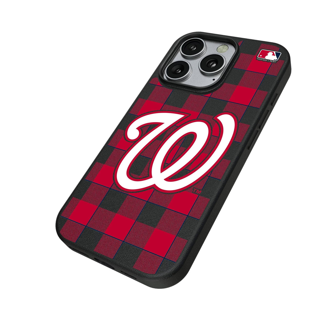 Washington Nationals Plaid MagSafe Compatible Phone Case for Apple iPhone 2