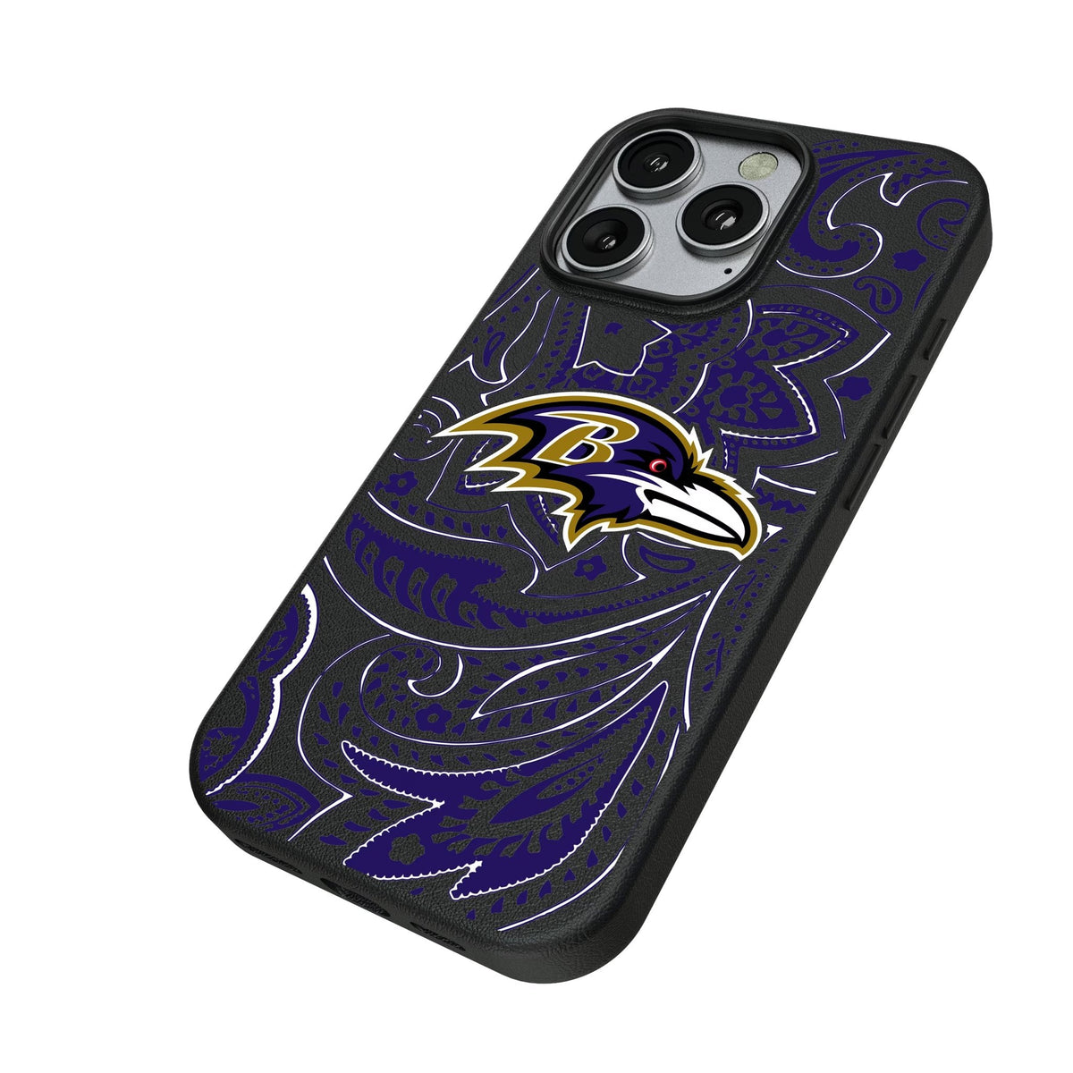 Baltimore Ravens Paisley MagSafe Compatible Phone Case for Apple iPhone 2