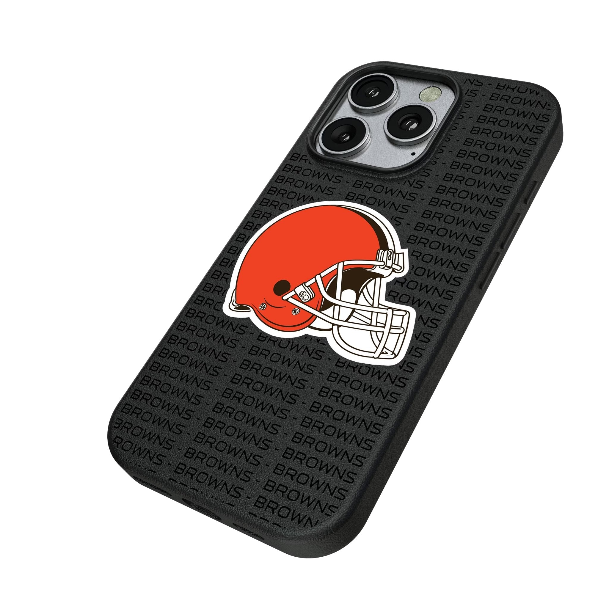 Cleveland Browns Text Backdrop MagSafe Compatible Phone Case for Apple iPhone 2