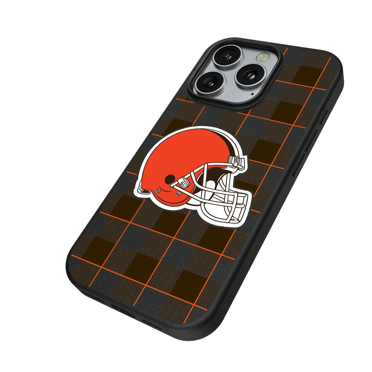 Cleveland Browns Plaid MagSafe Compatible Phone Case for Apple iPhone 2