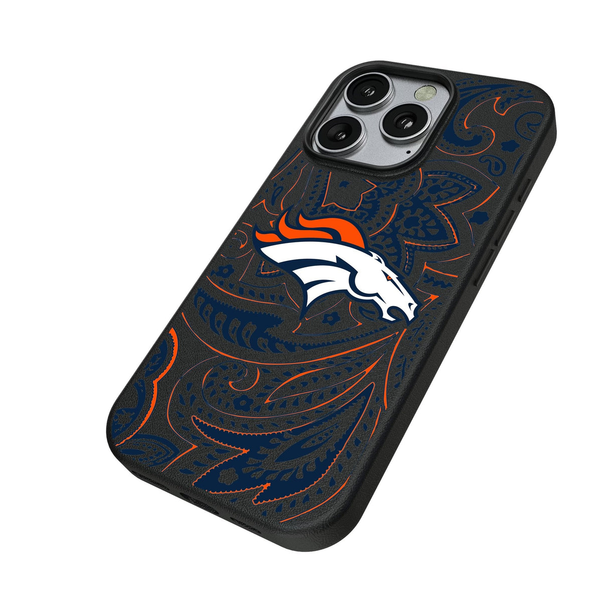 Denver Broncos Paisley MagSafe Compatible Phone Case for Apple iPhone 2