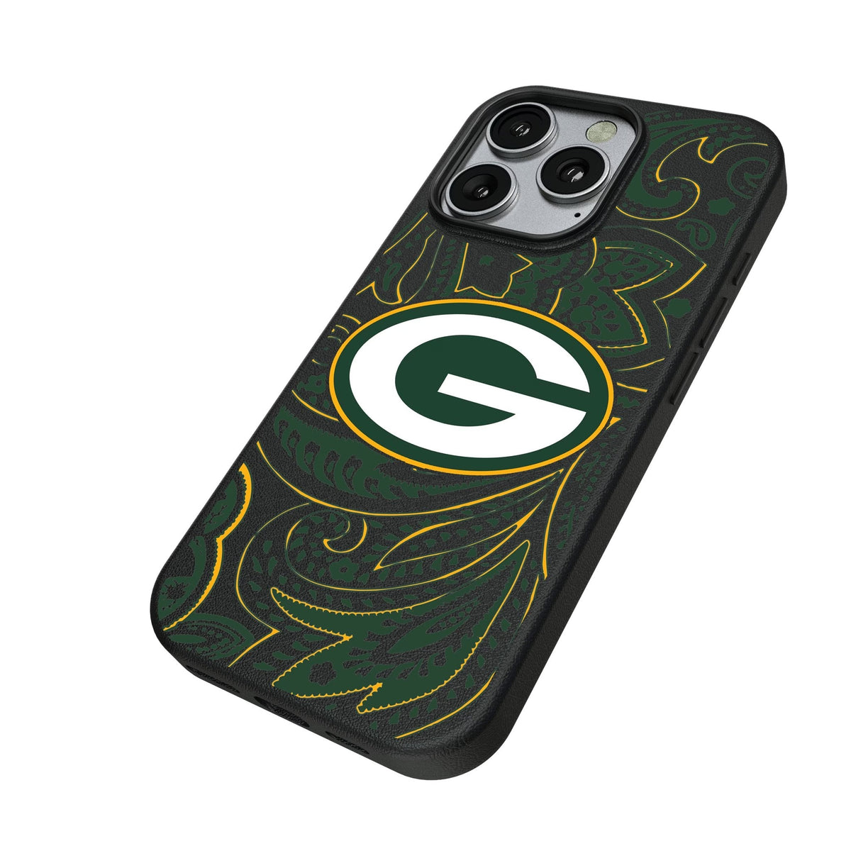 Green Bay Packers Paisley MagSafe Compatible Phone Case for Apple iPhone