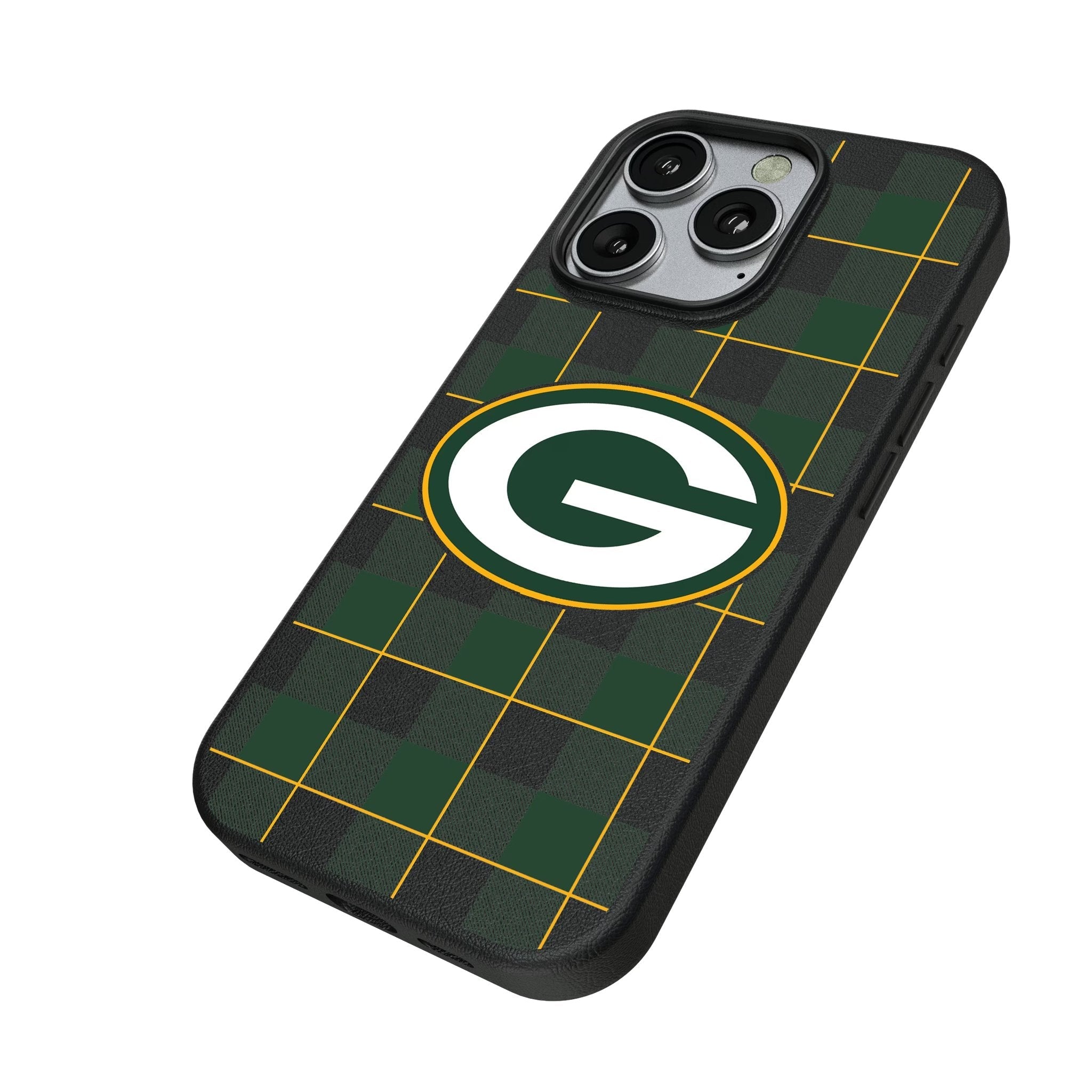 Green Bay Packers Plaid MagSafe Compatible Phone Case for Apple iPhone 2