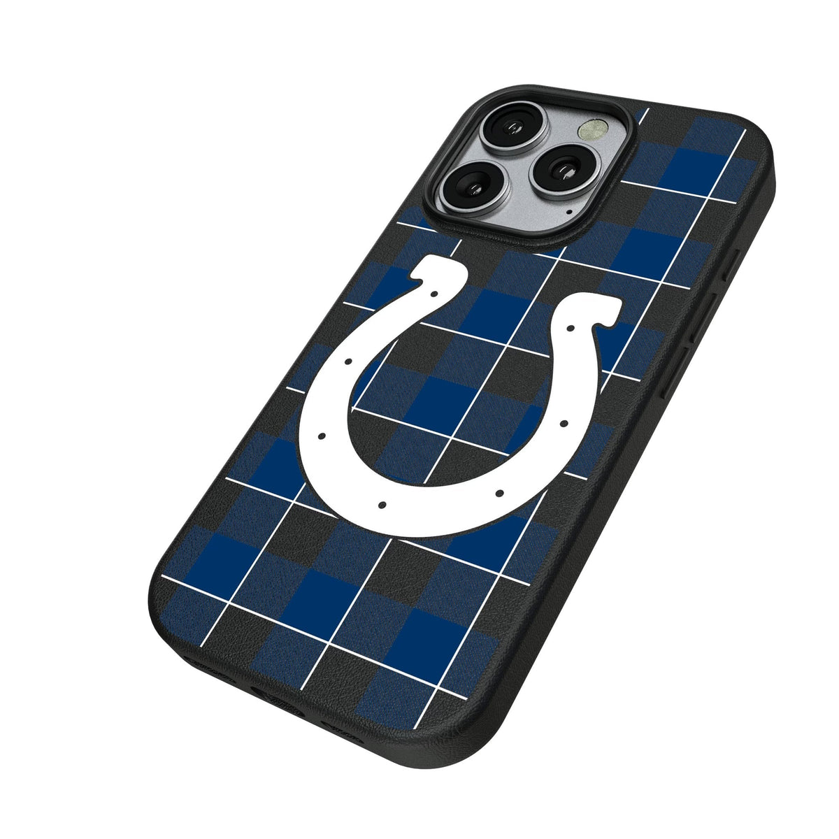 Indianapolis Colts Plaid MagSafe Compatible Phone Case for Apple iPhone 2