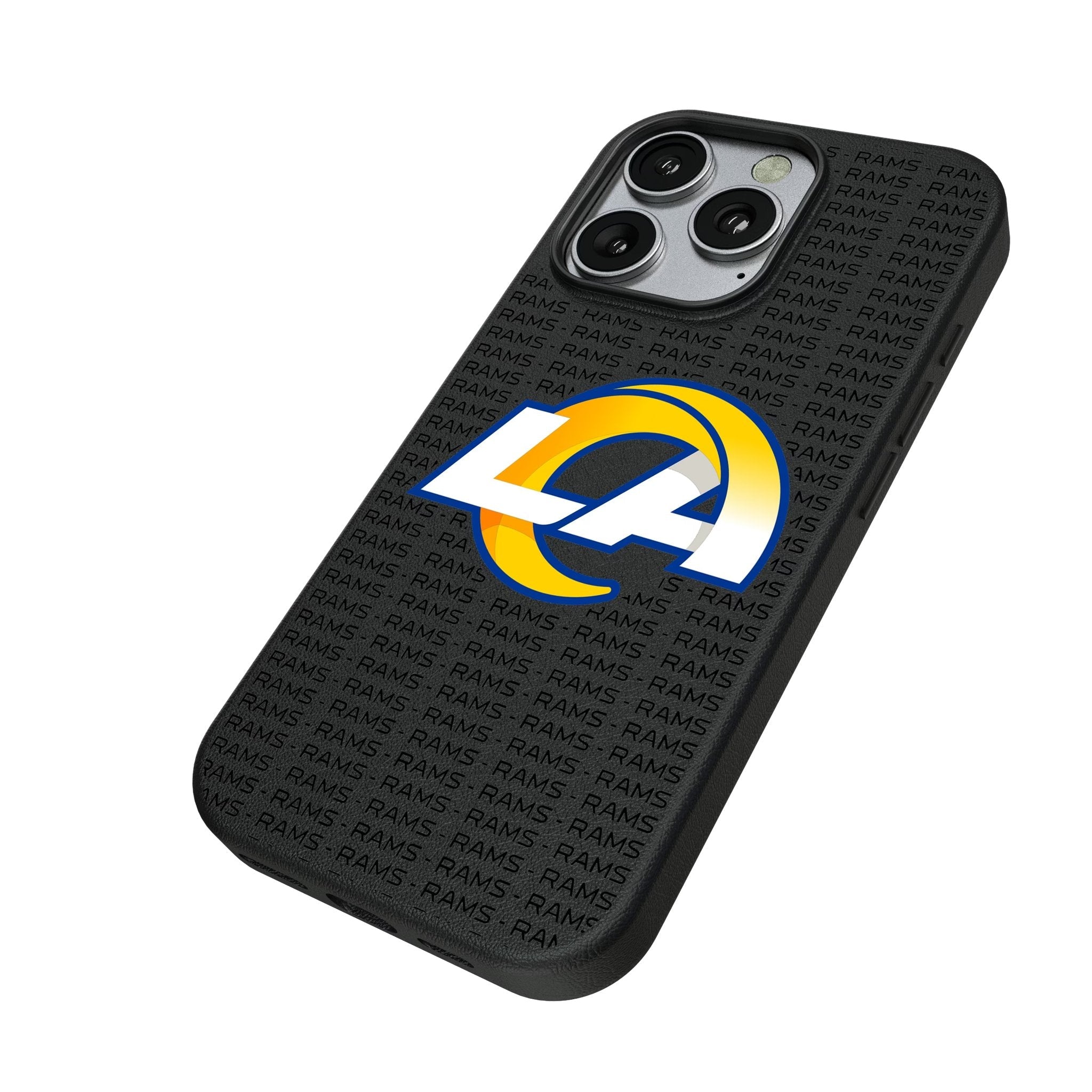 Los Angeles Rams Text Backdrop MagSafe Compatible Phone Case for Apple iPhone 2