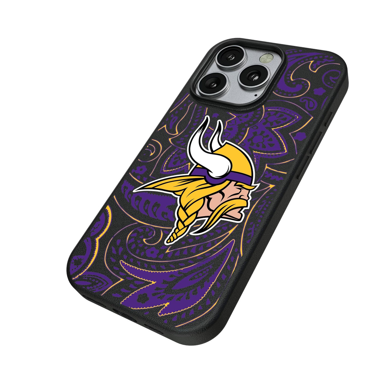 Minnesota Vikings Paisley MagSafe Compatible Phone Case for Apple iPhone 2