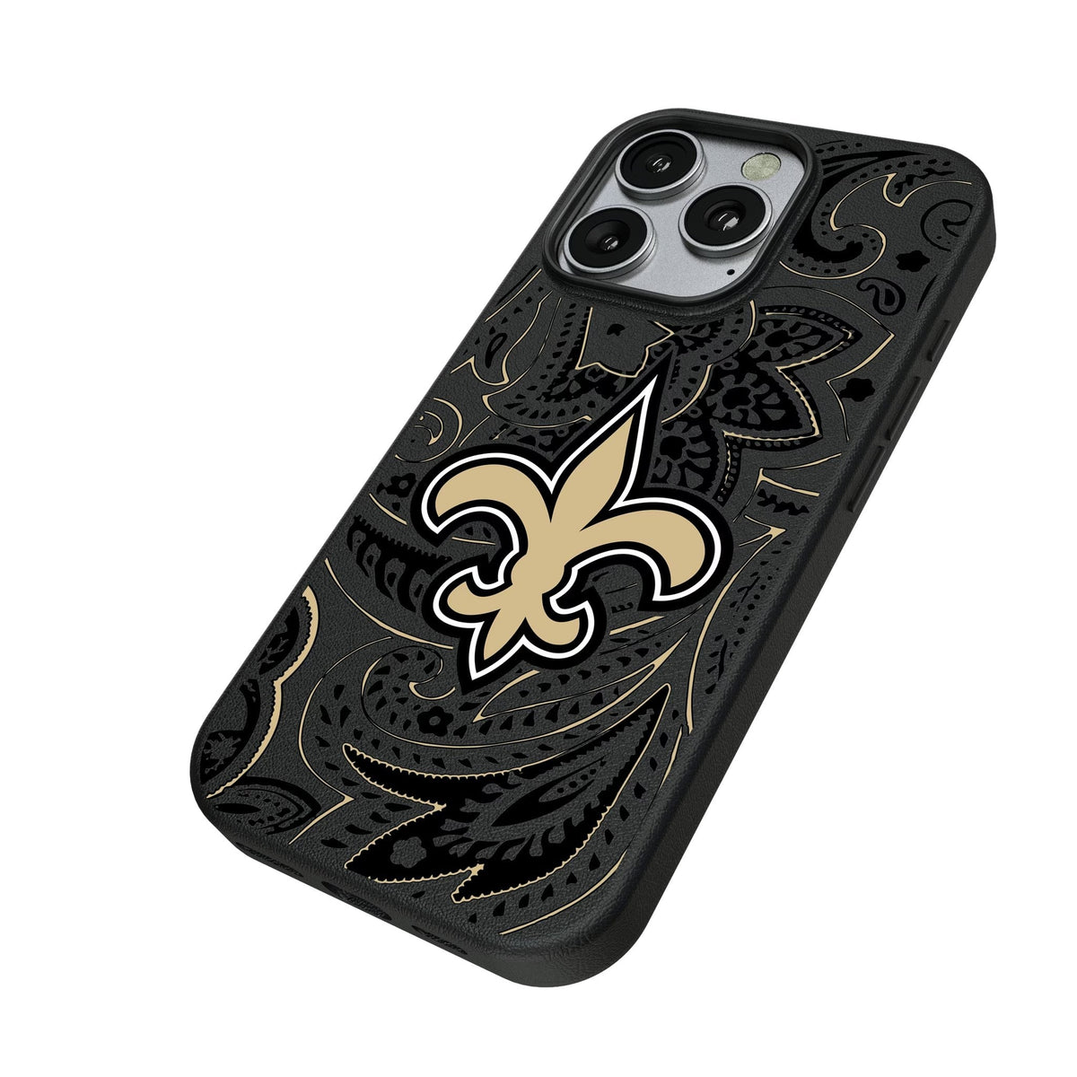 New Orleans Saints Paisley MagSafe Compatible Phone Case for Apple iPhone 2
