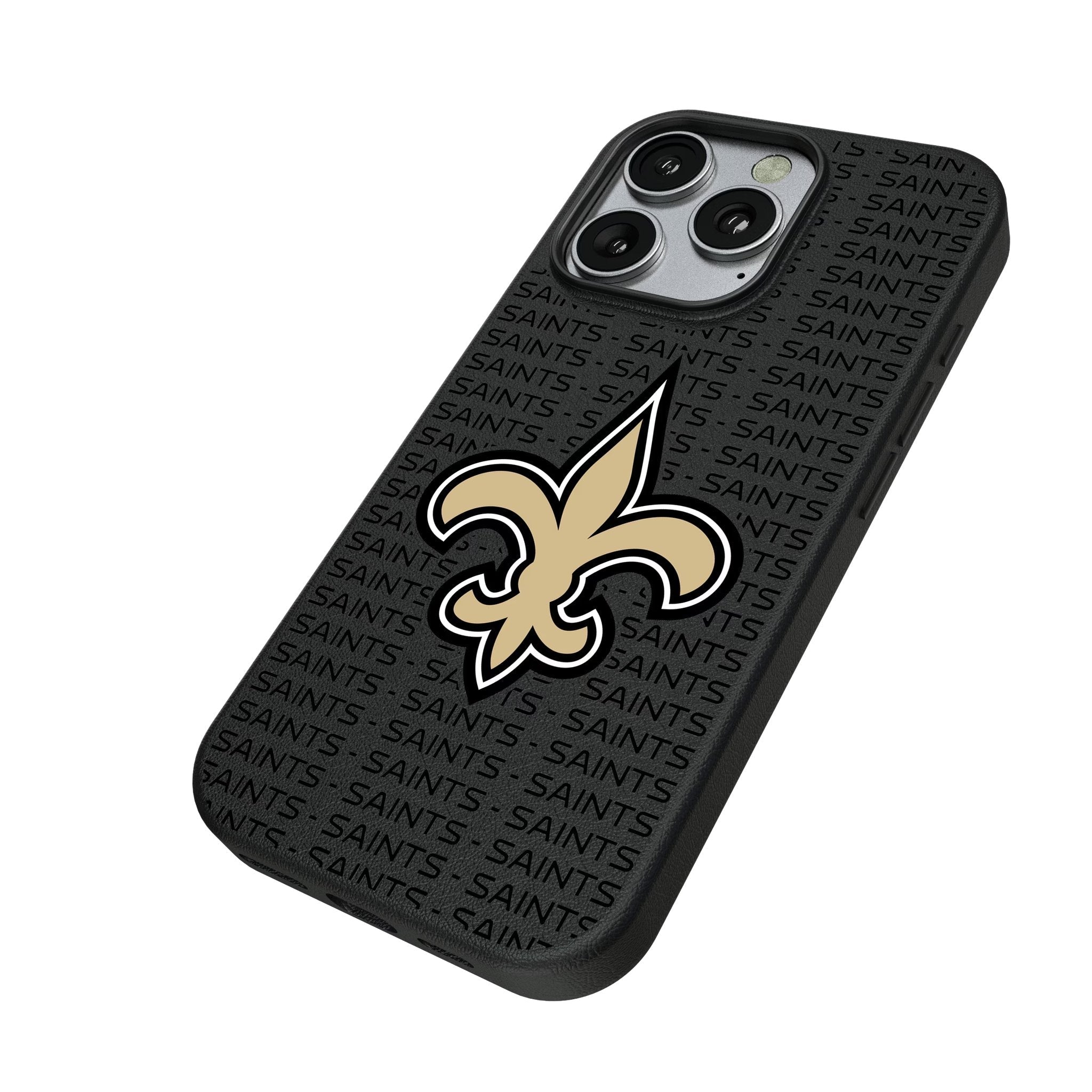 New Orleans Saints Text Backdrop MagSafe Compatible Phone Case for Apple iPhone 2