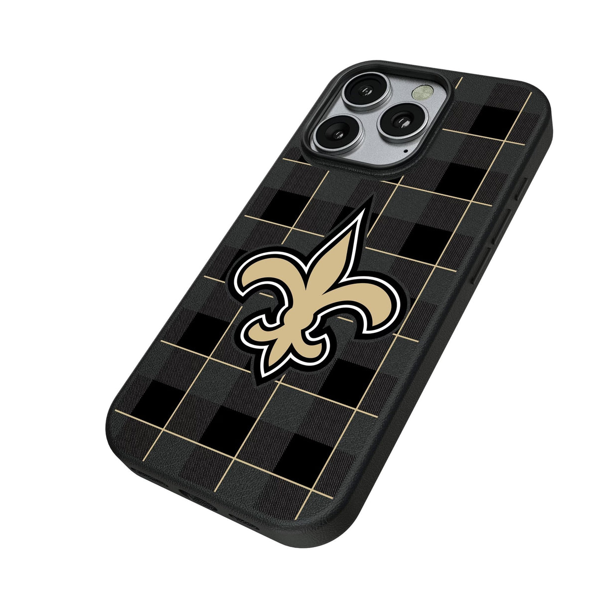 New Orleans Saints Plaid MagSafe Compatible Phone Case for Apple iPhone 2