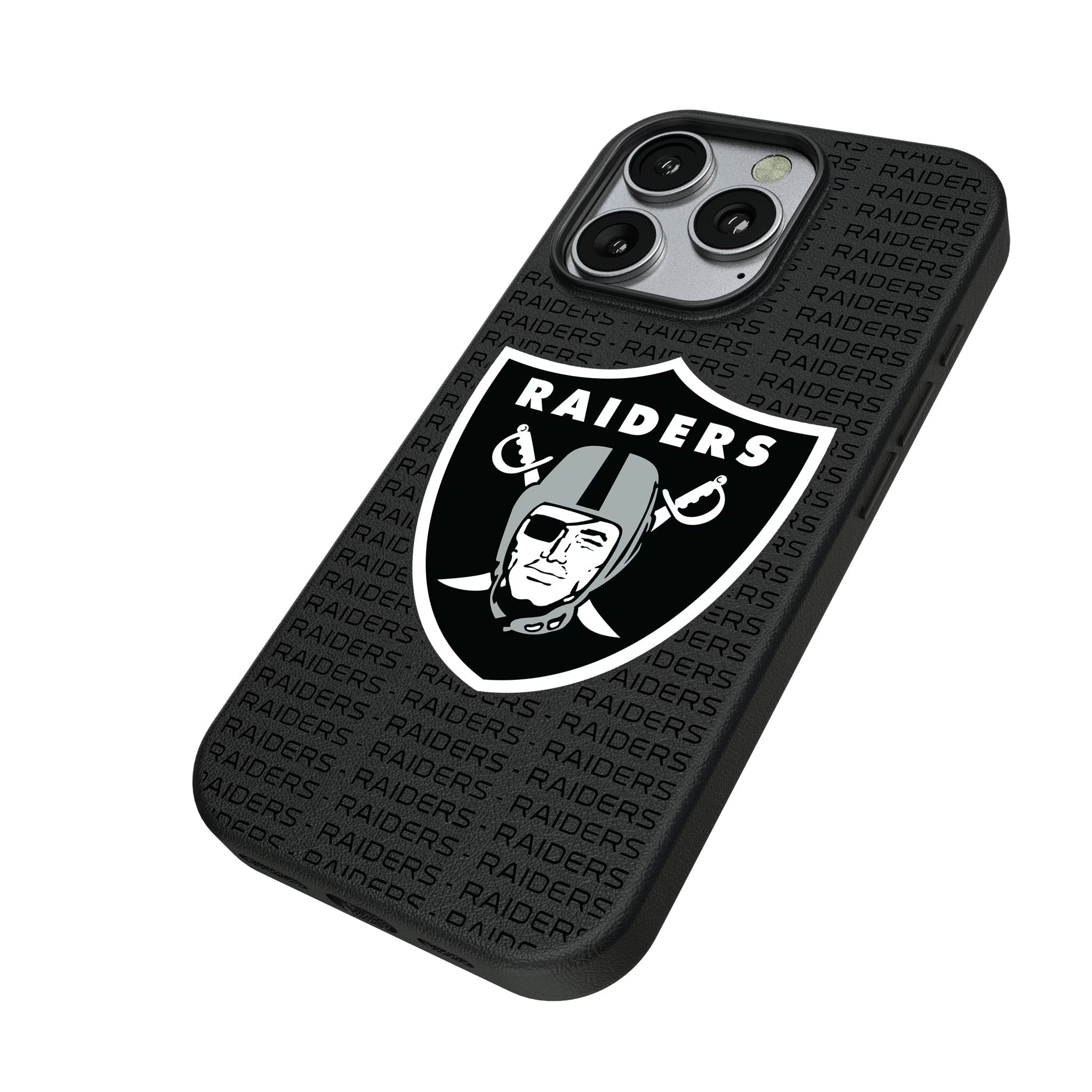 Las Vegas Raiders Text Backdrop MagSafe Compatible Phone Case for Apple iPhone 2