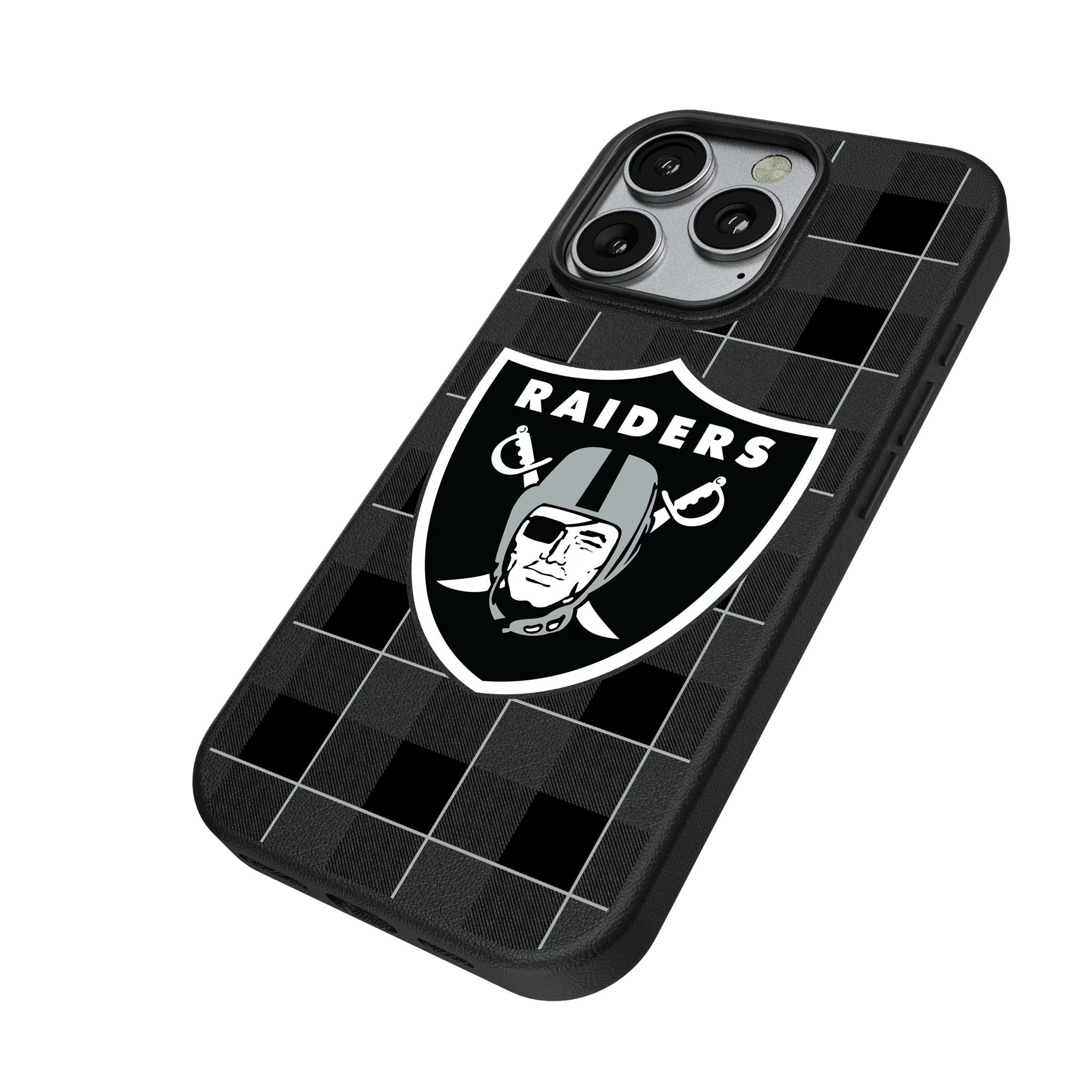Las Vegas Raiders Plaid MagSafe Compatible Phone Case for Apple iPhone 2