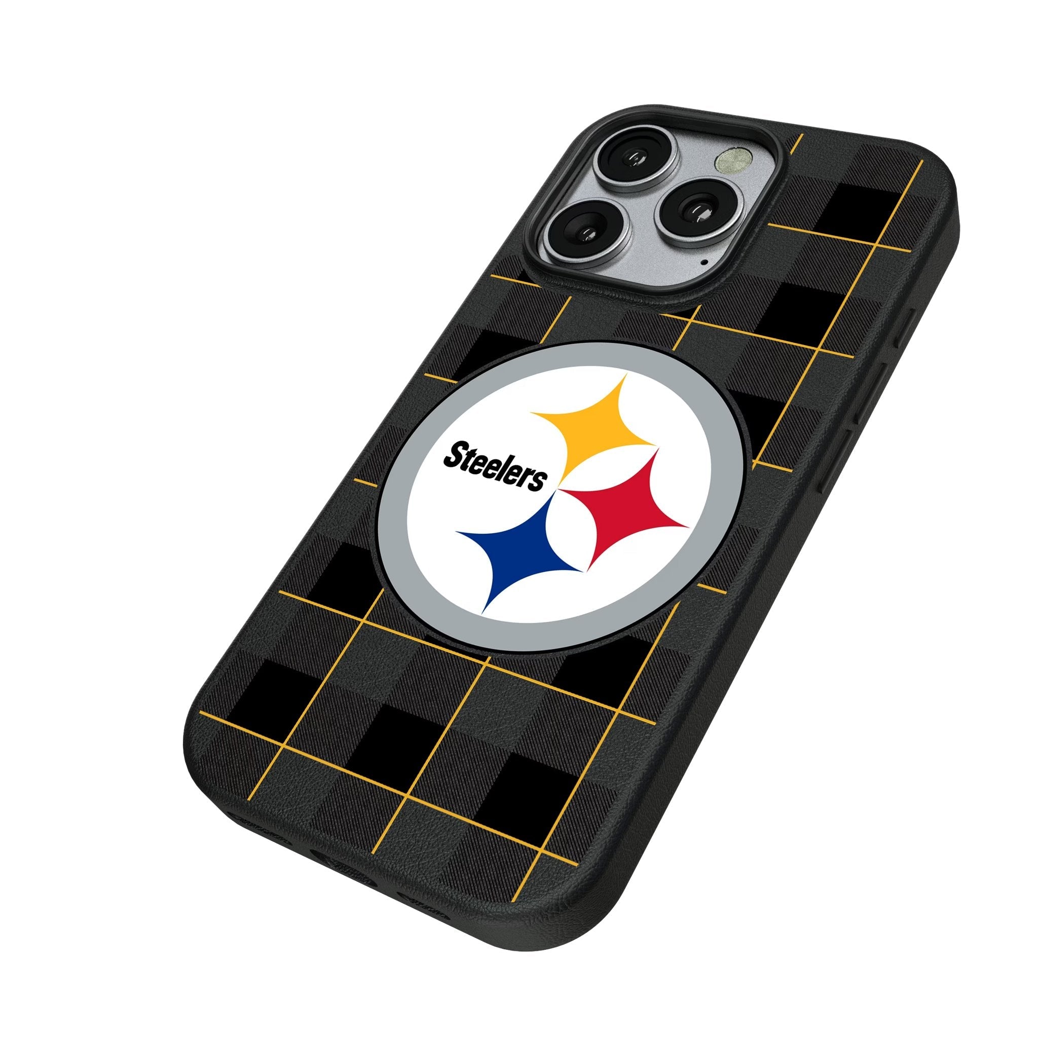 Pittsburgh Steelers Plaid MagSafe Compatible Phone Case for Apple iPhone 2