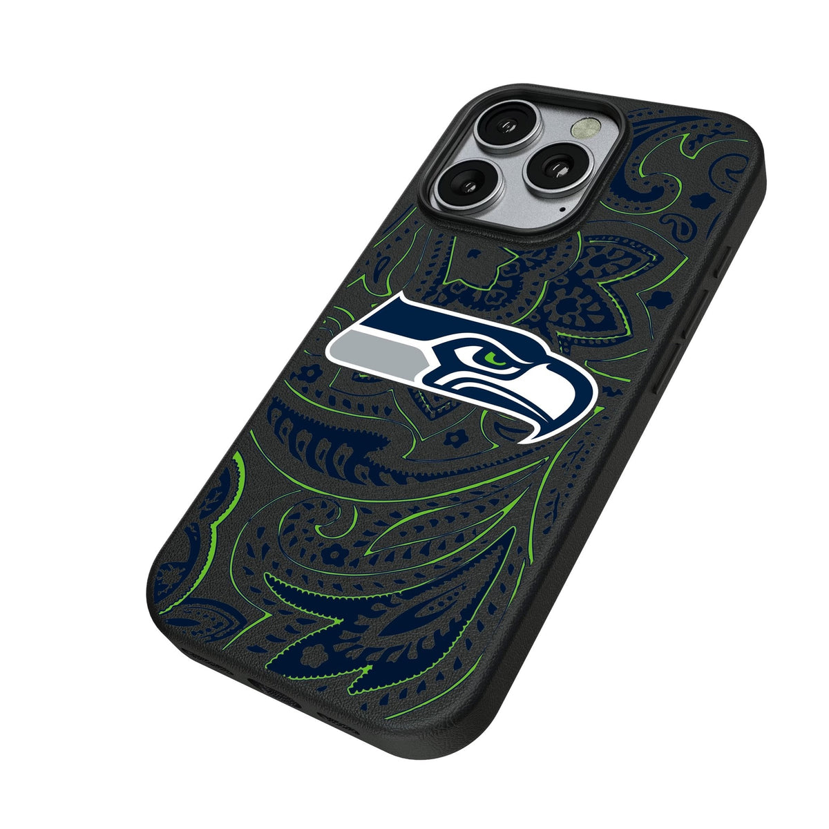 Seattle Seahawks Paisley MagSafe Compatible Phone Case for Apple iPhone 2