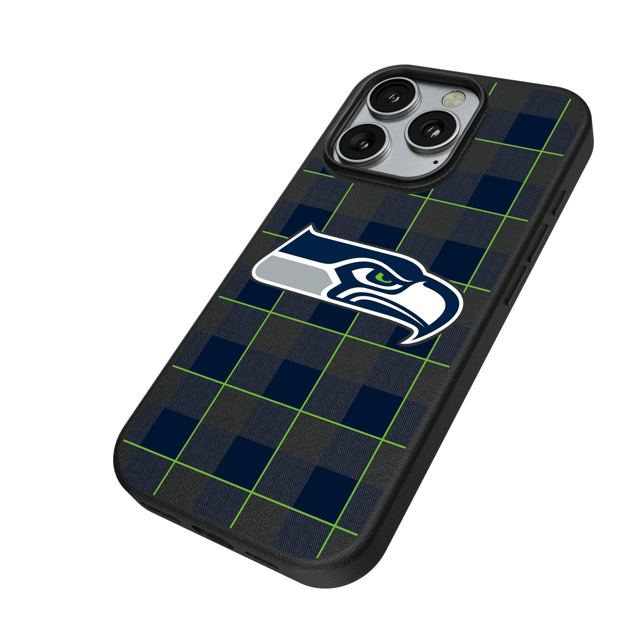Seattle Seahawks Plaid MagSafe Compatible Phone Case for Apple iPhone 2