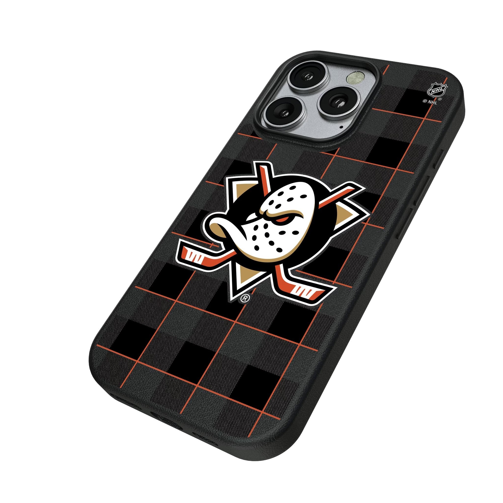 Anaheim Ducks Plaid MagSafe Compatible Phone Case for Apple iPhone