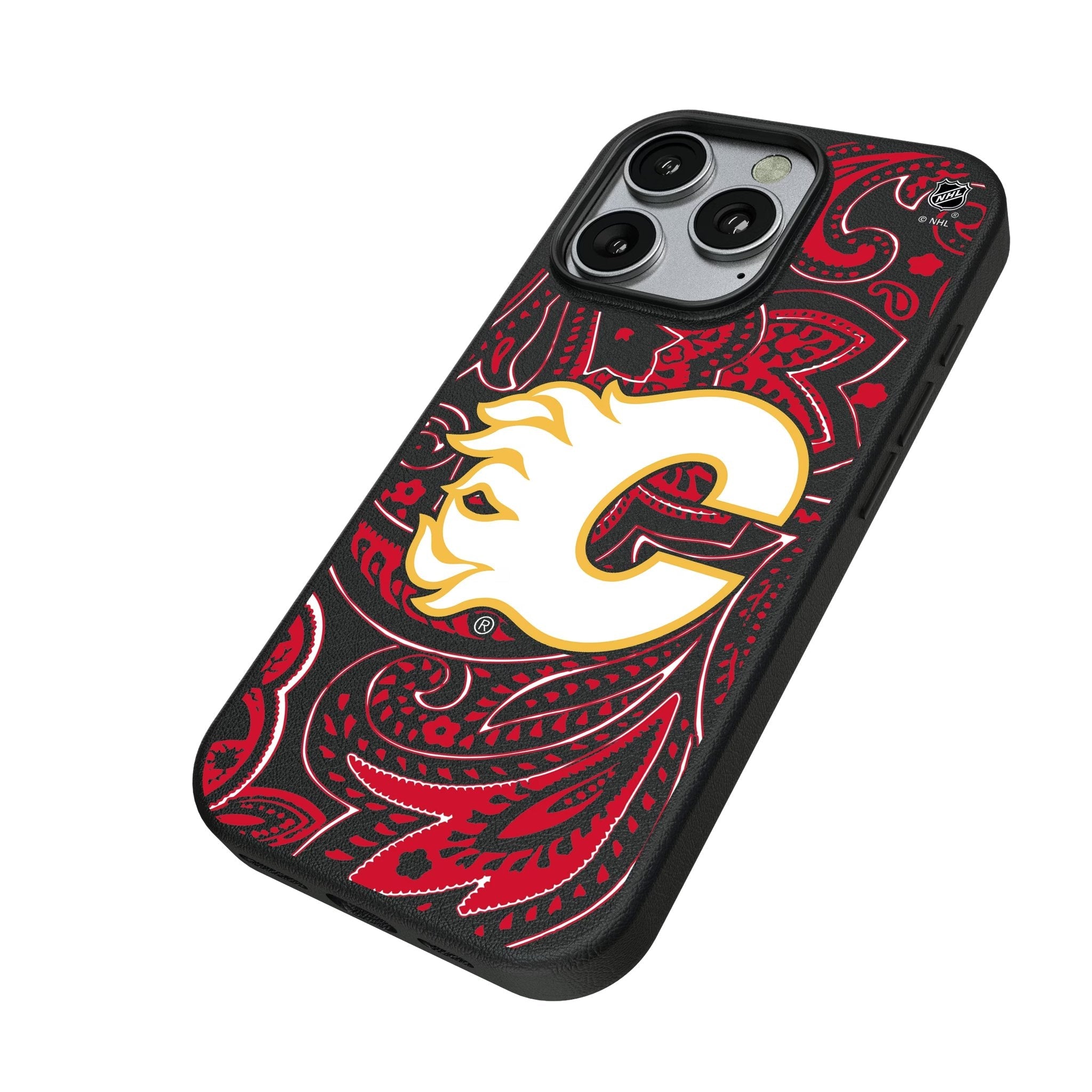 Calgary Flames Paisley MagSafe Compatible Phone Case for Apple iPhone